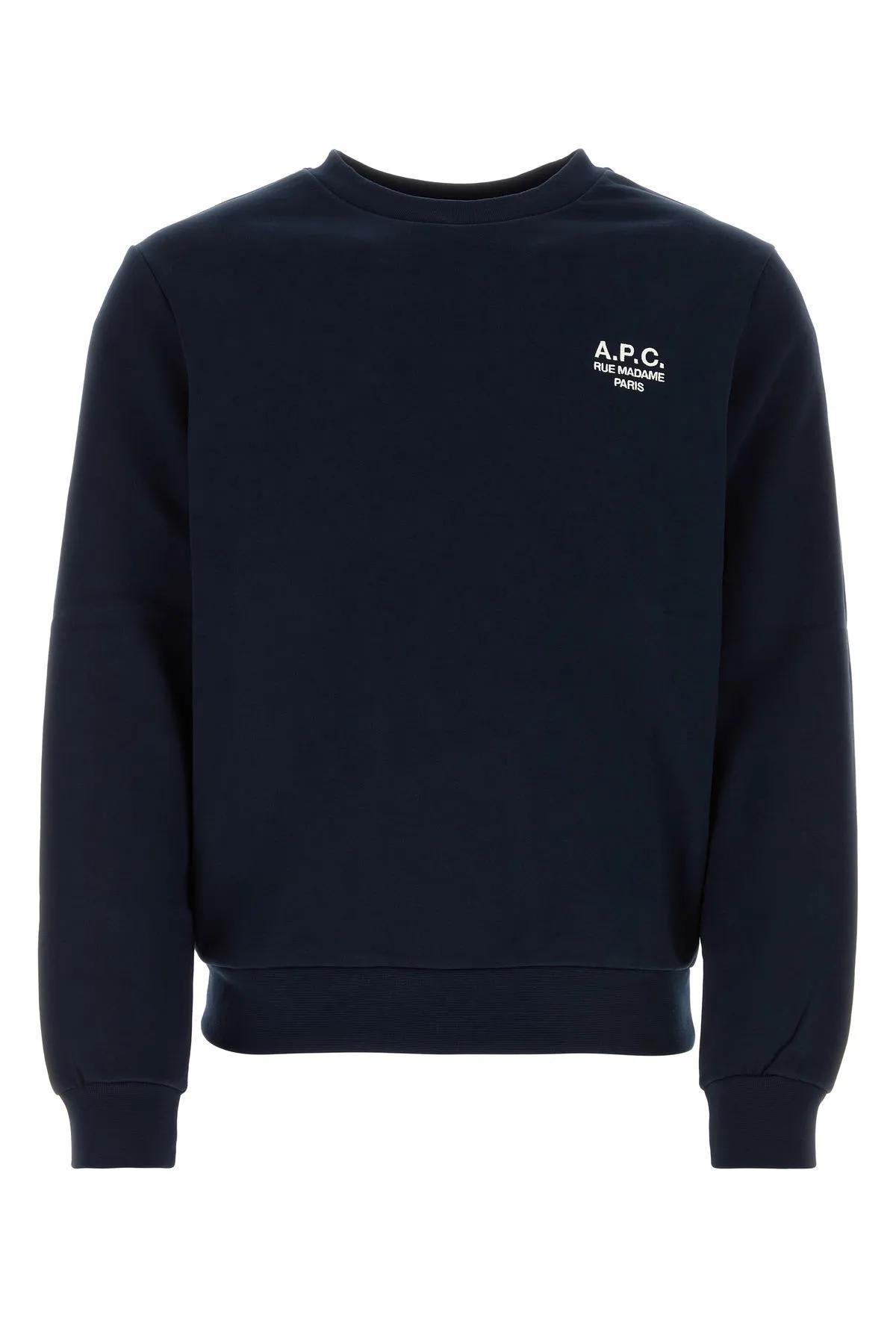 A.P.C. Midnight Blue Cotton Sweatshirt