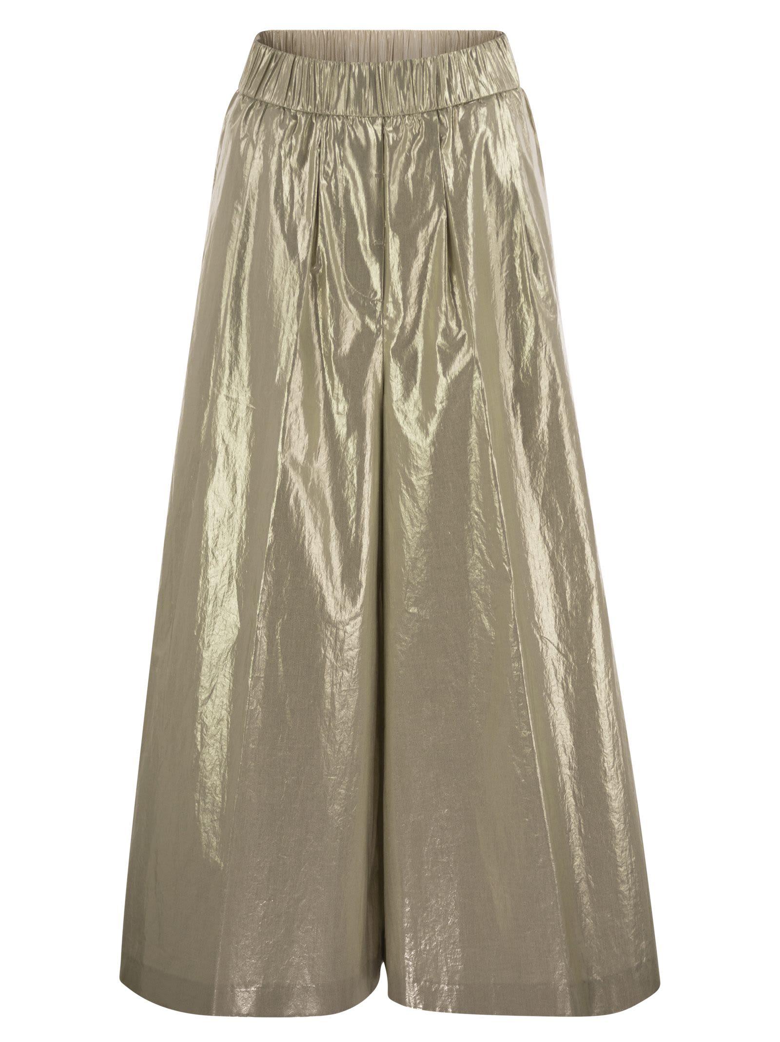 Peserico Laminated Cotton Poplin Trousers