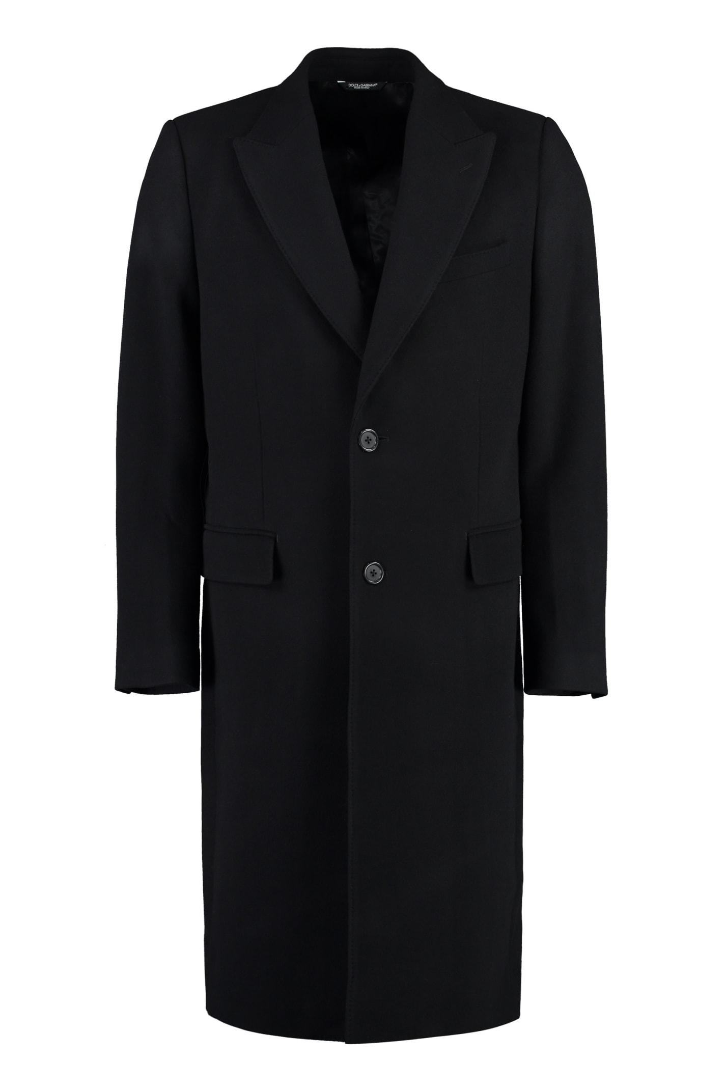 Dolce & Gabbana Single-breasted Wool Coat