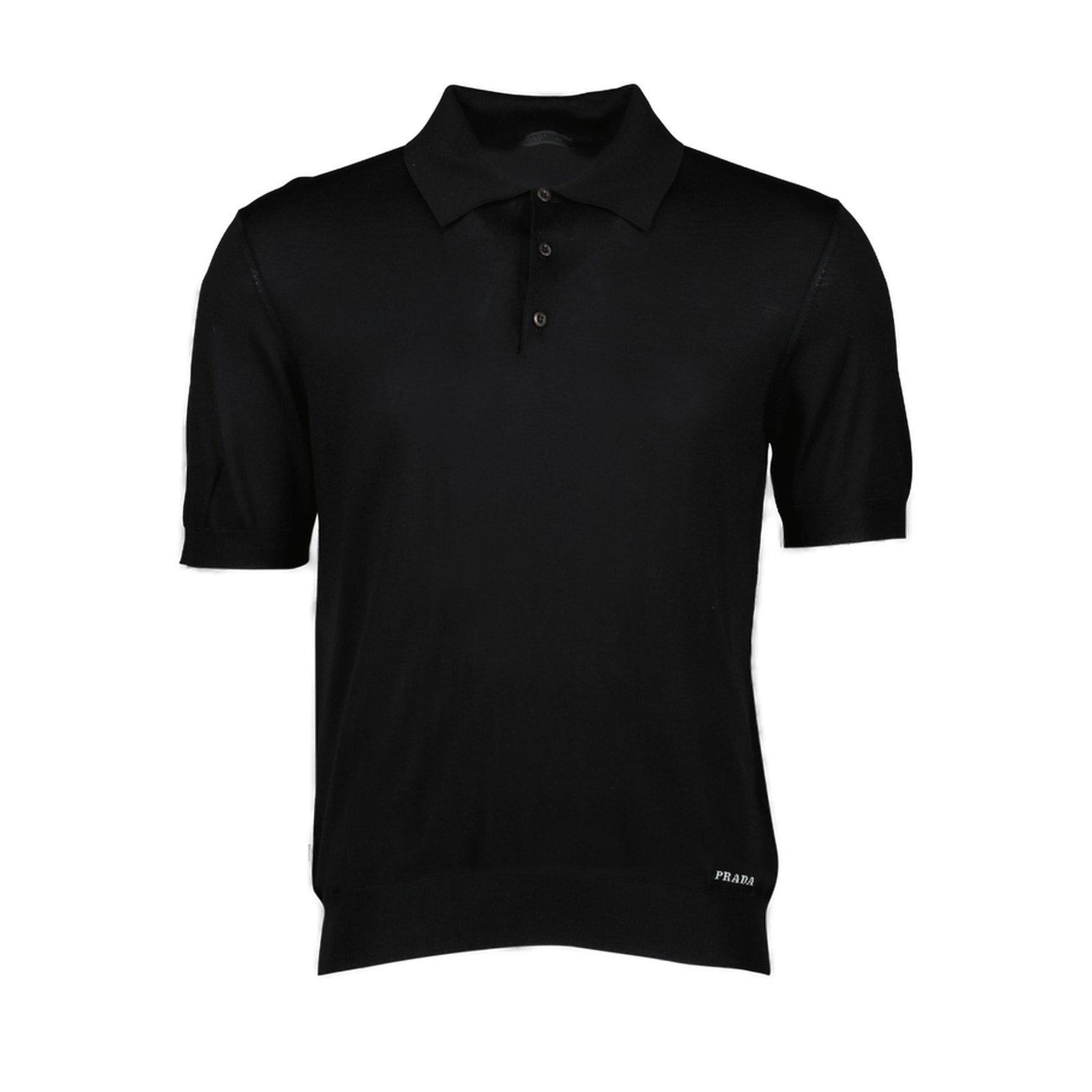Prada Logo-jacquard Short-sleeved Polo Shirt