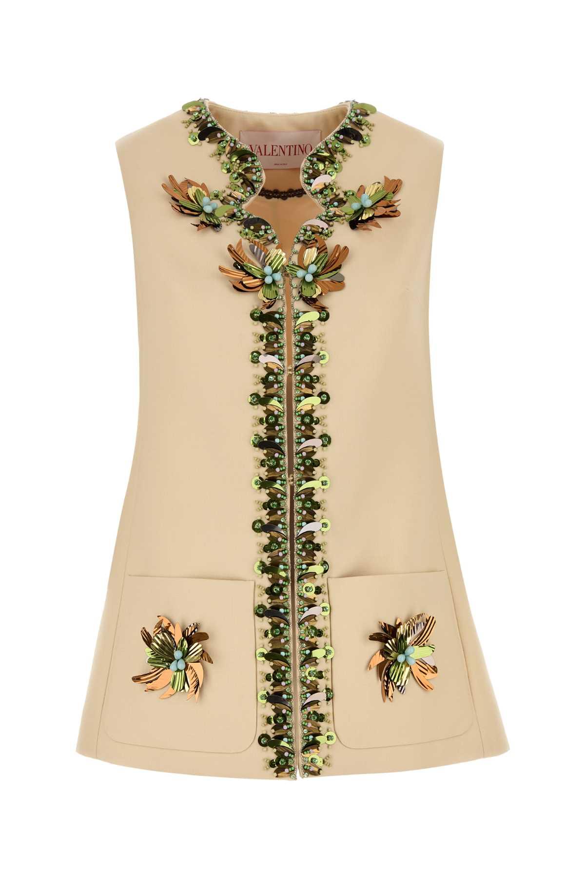 Valentino Garavani Cream Wool Blend Vest