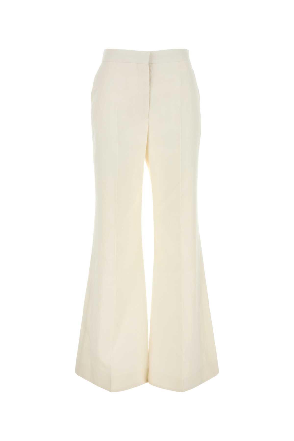 Givenchy Women's Linen Wide-Leg Pant in White