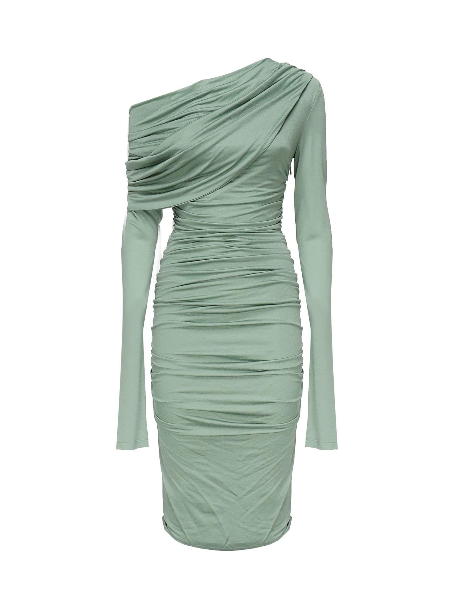 Blumarine Jersey Sablè Midi Dress