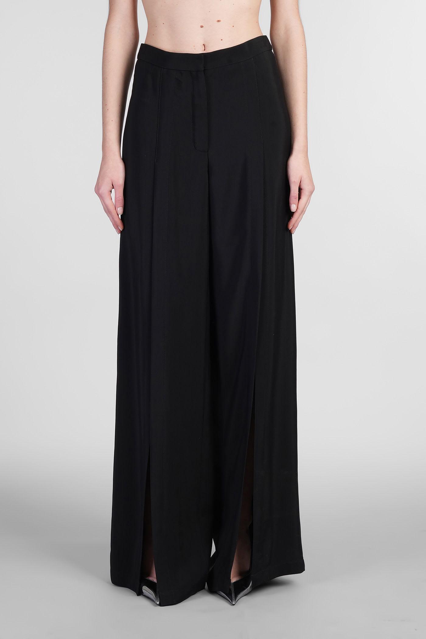 Mugler Pants in Black Viscose