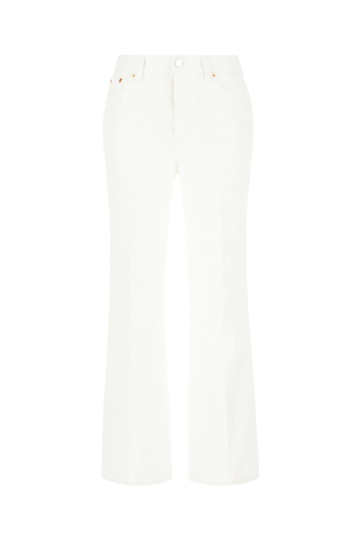Gucci Women's Denim Cotton Jeans and Trousers in White