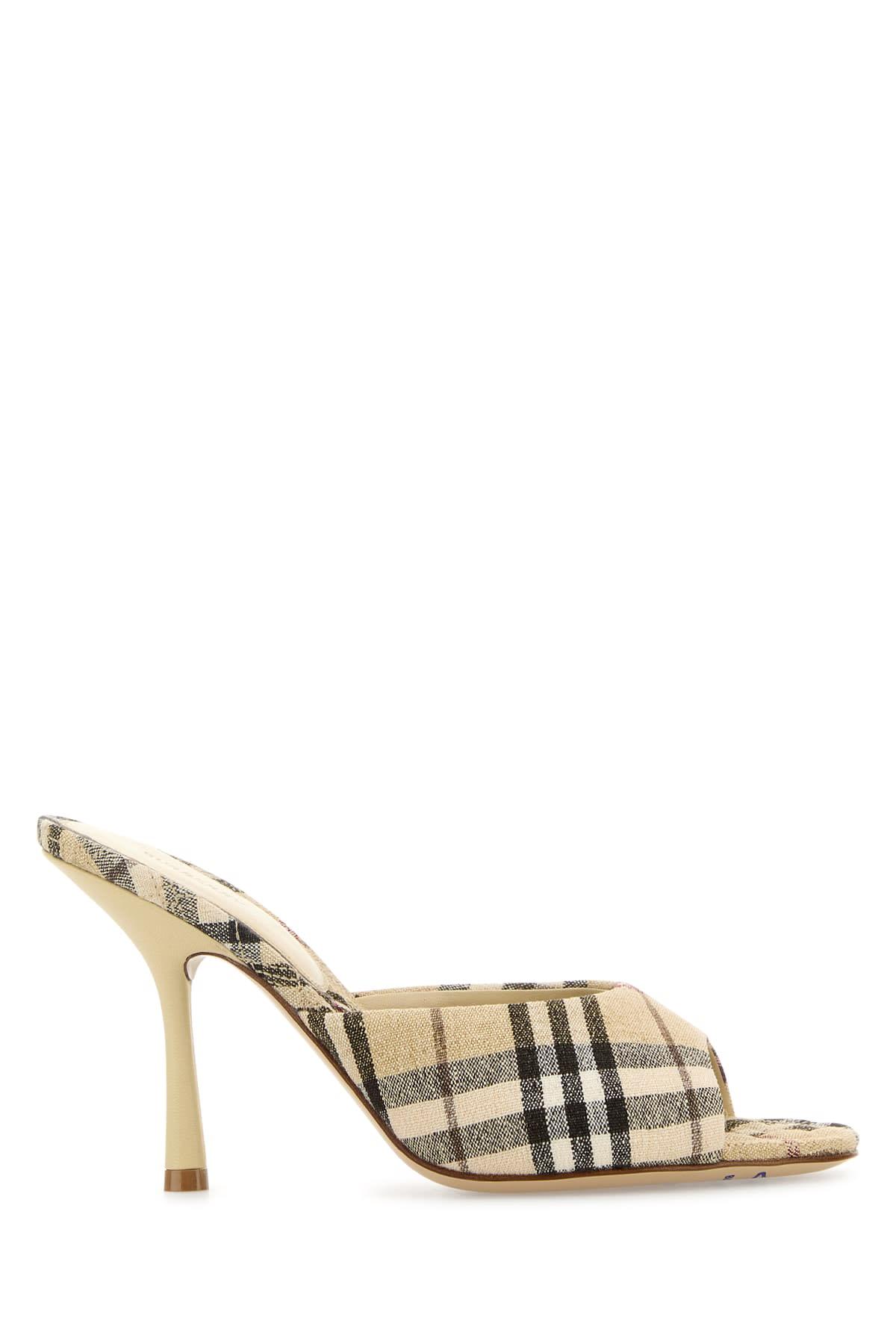 Burberry Embroidered Fabric Mews Mules