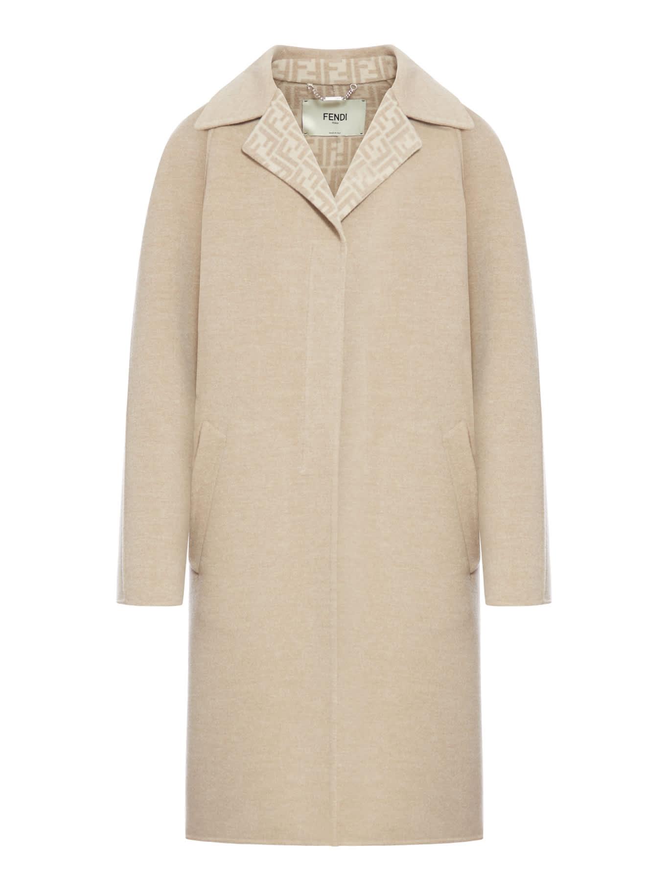 Fendi Coat FF Double Wool