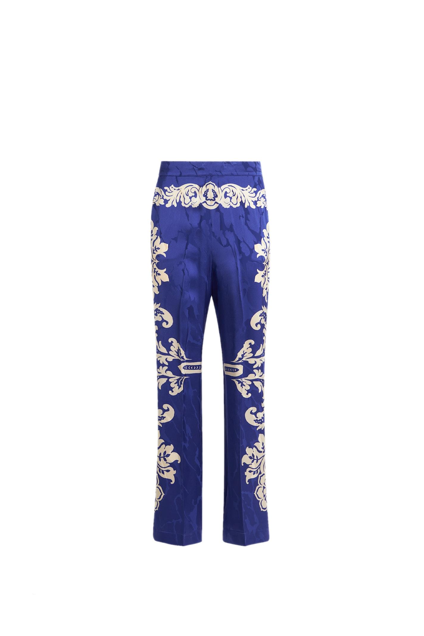 Etro Women's Floral Jacquard Palazzo Trousers