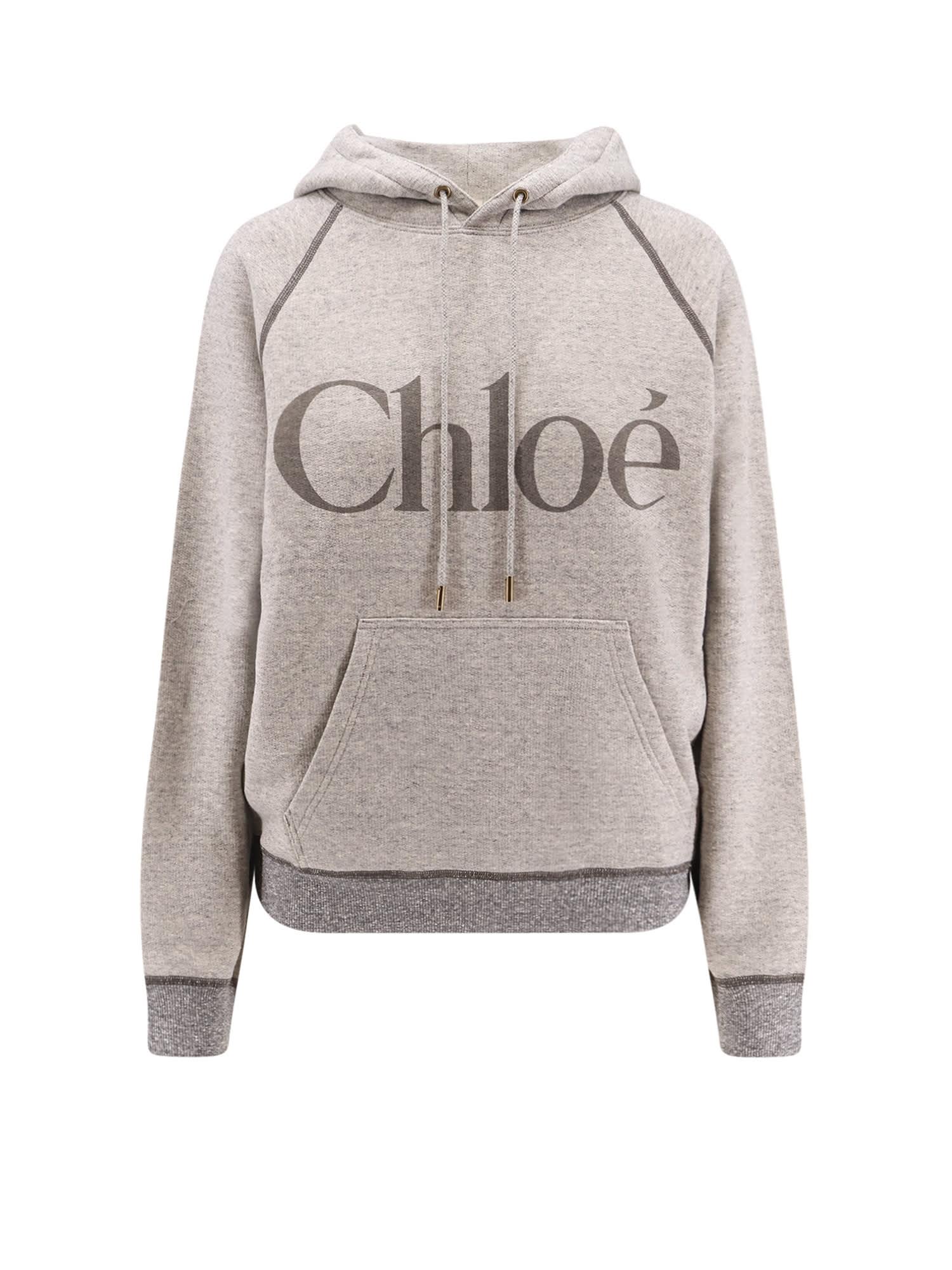 Chloé Logo Hoodie and Cotton Blend Sweatshirt