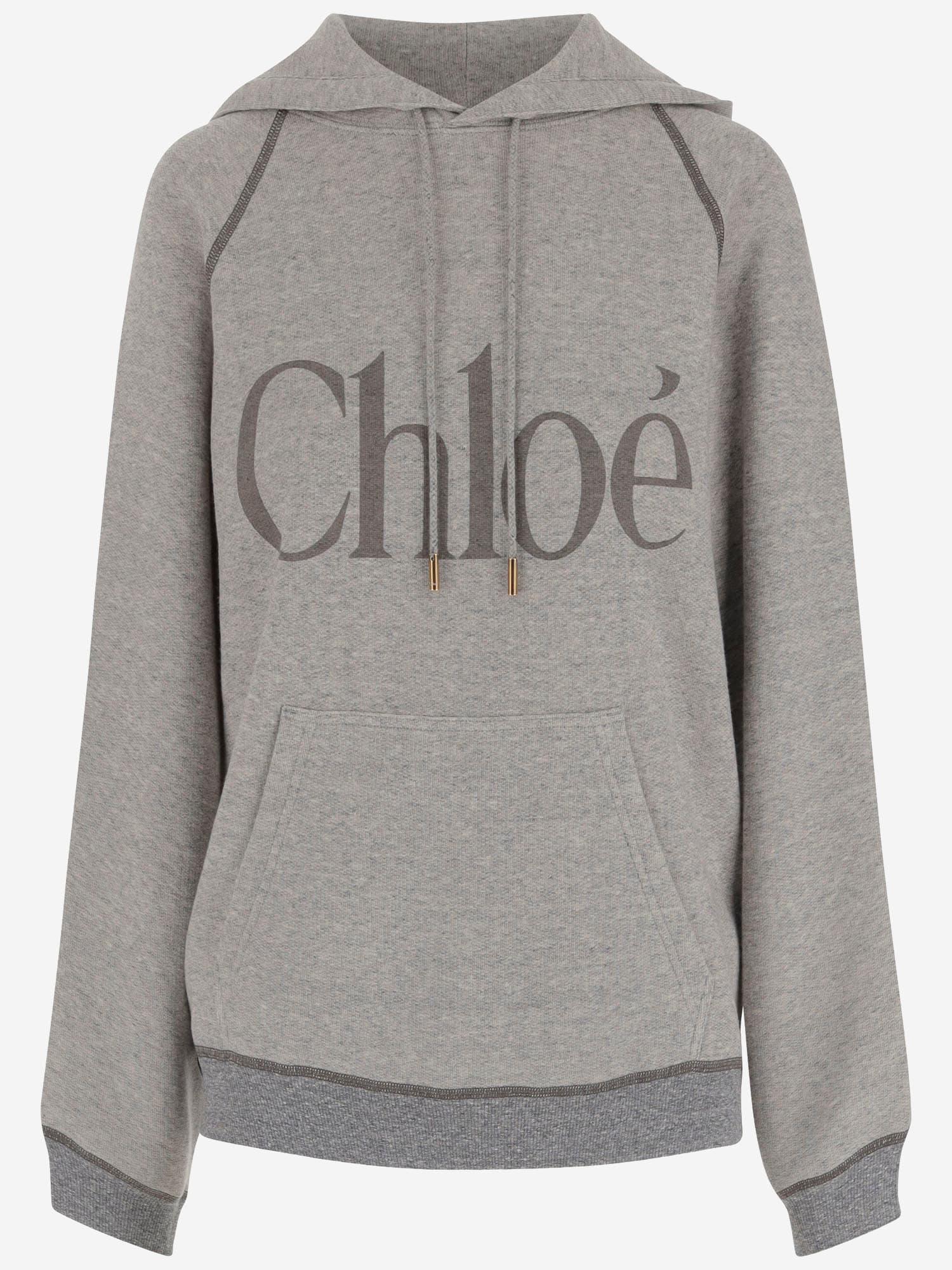 Chloé Logo Hoodie and Cotton Blend Sweatshirt