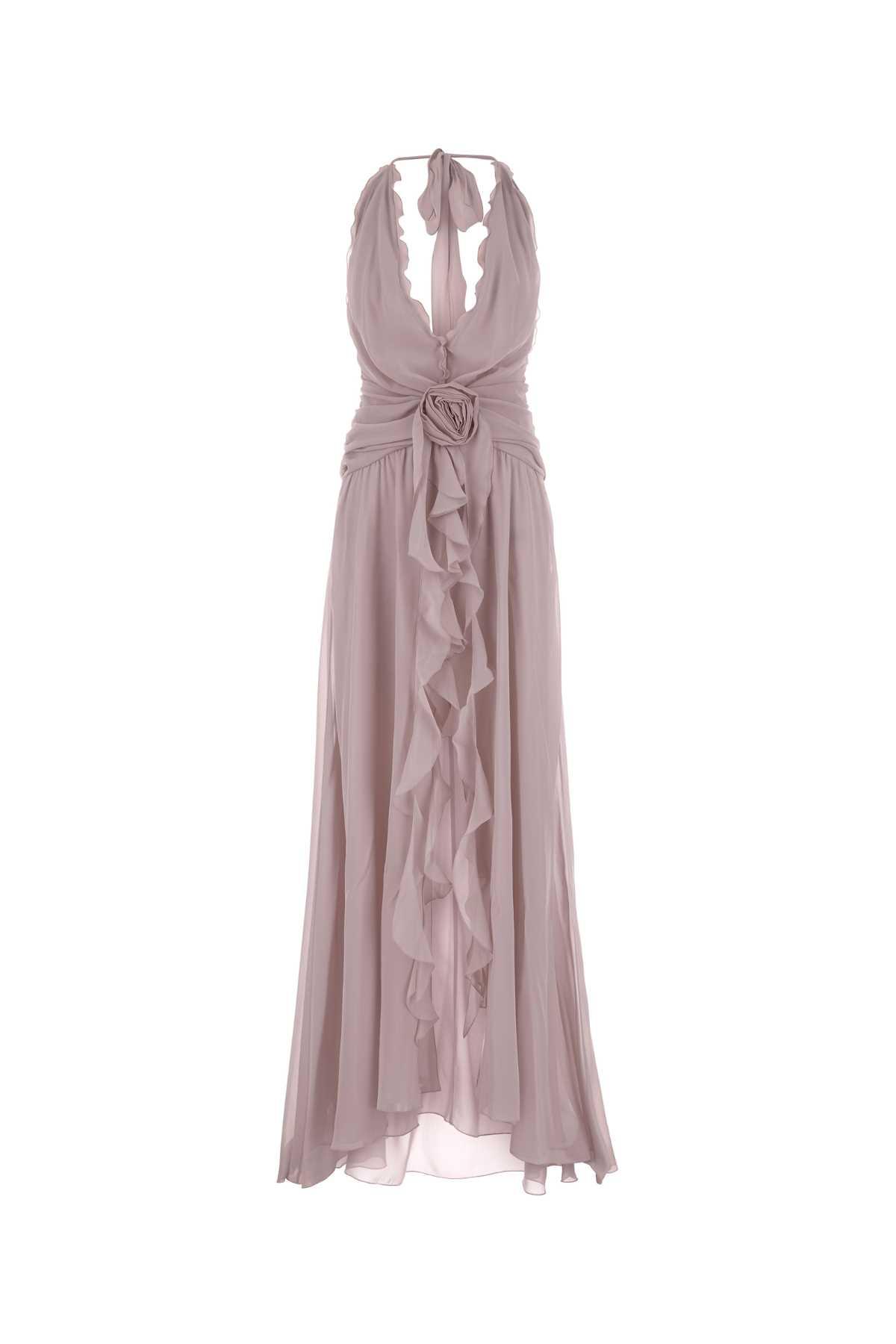 Blumarine Lilac Georgette Long Dress