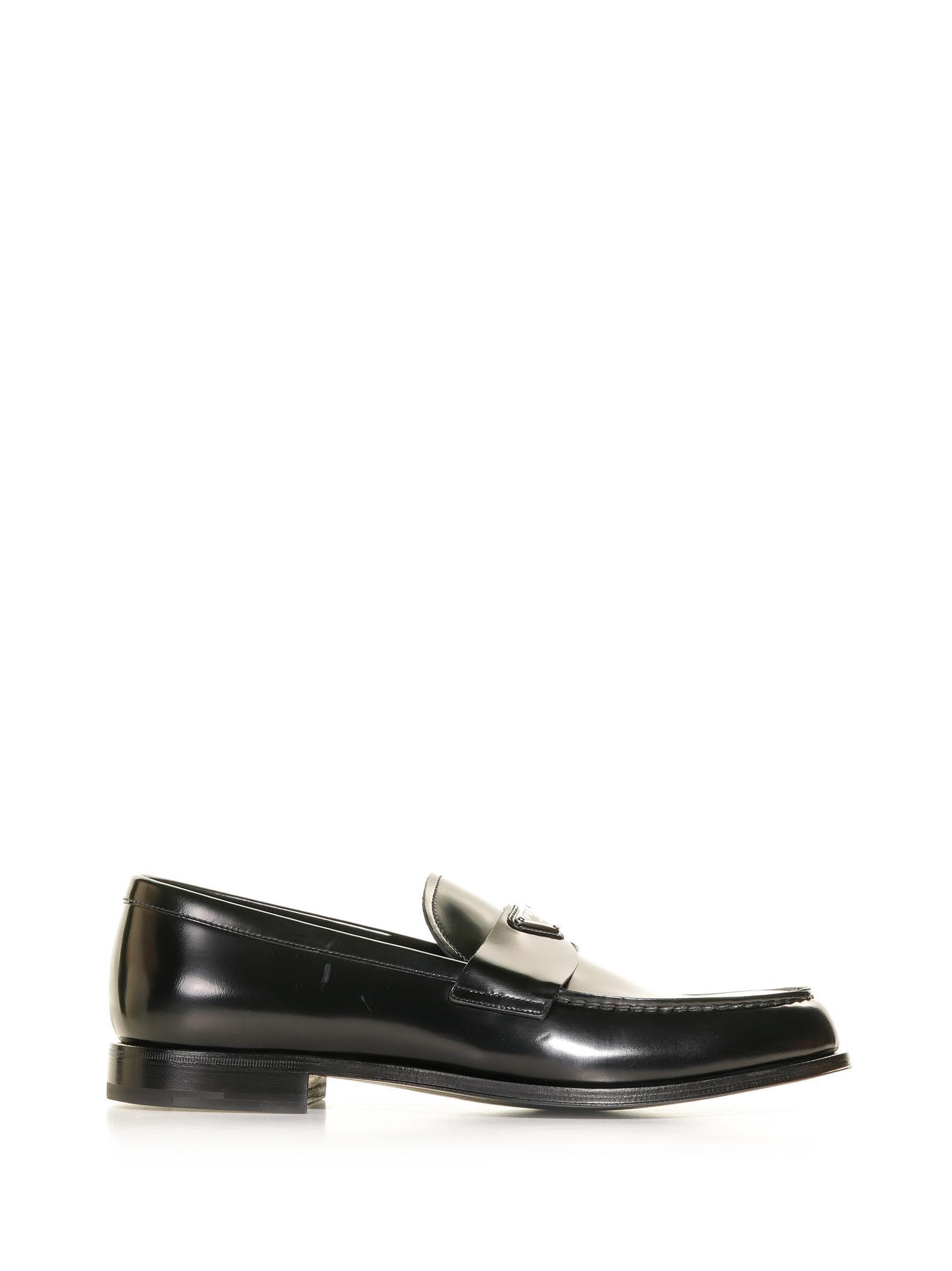 Prada Black Leather Loafers