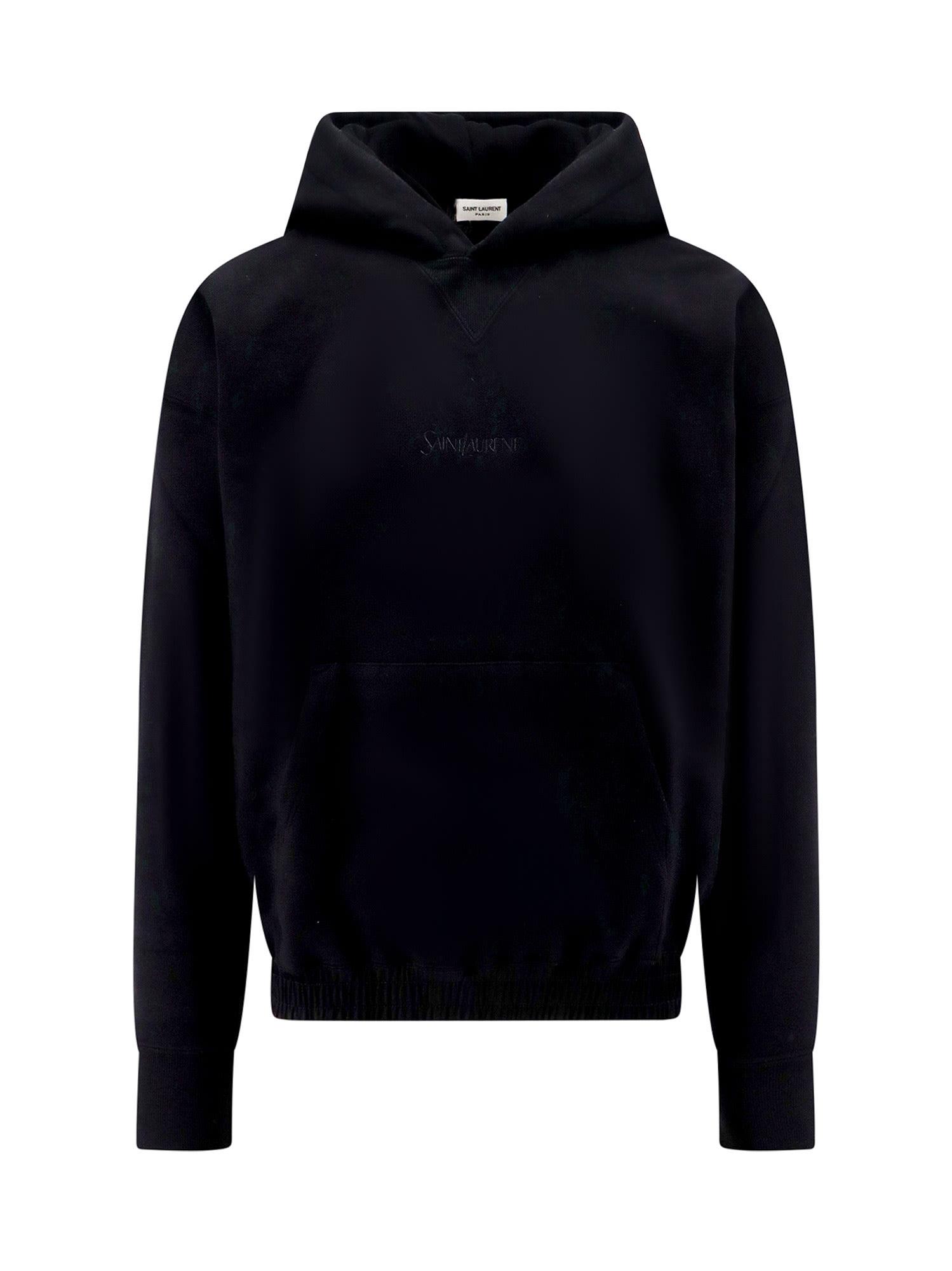 Saint Laurent Women's Cotton Sweatshirt in Black