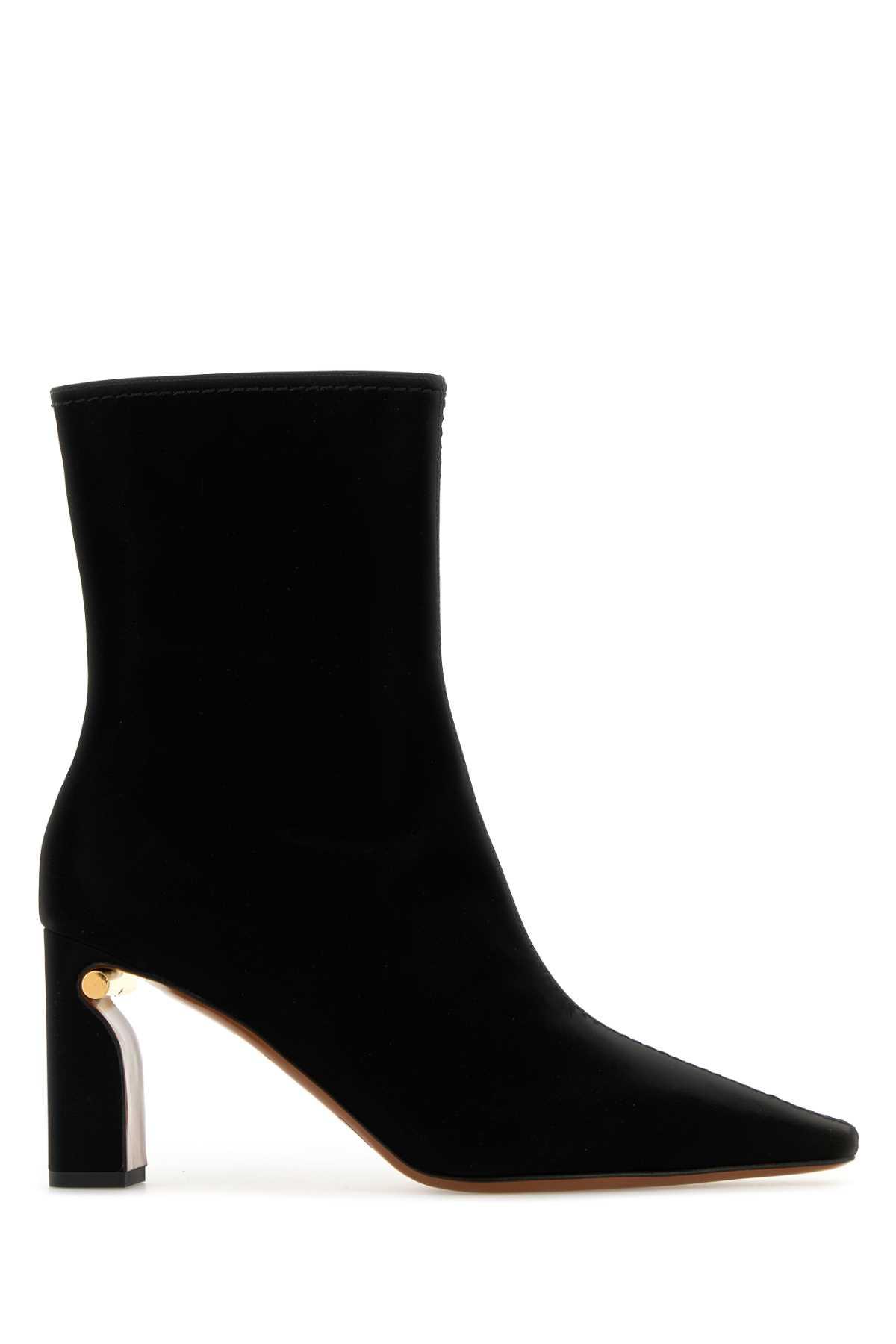 Alexander McQueen Black Fabric Ankle Boots