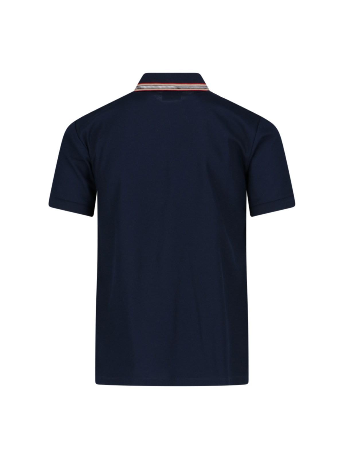 Burberry Striped Detail Polo Shirt