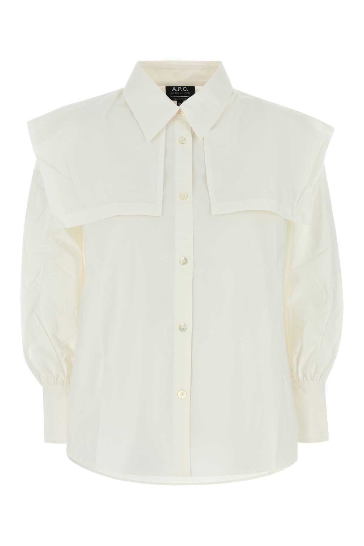 A.P.C. White Poplin Ondine Shirt