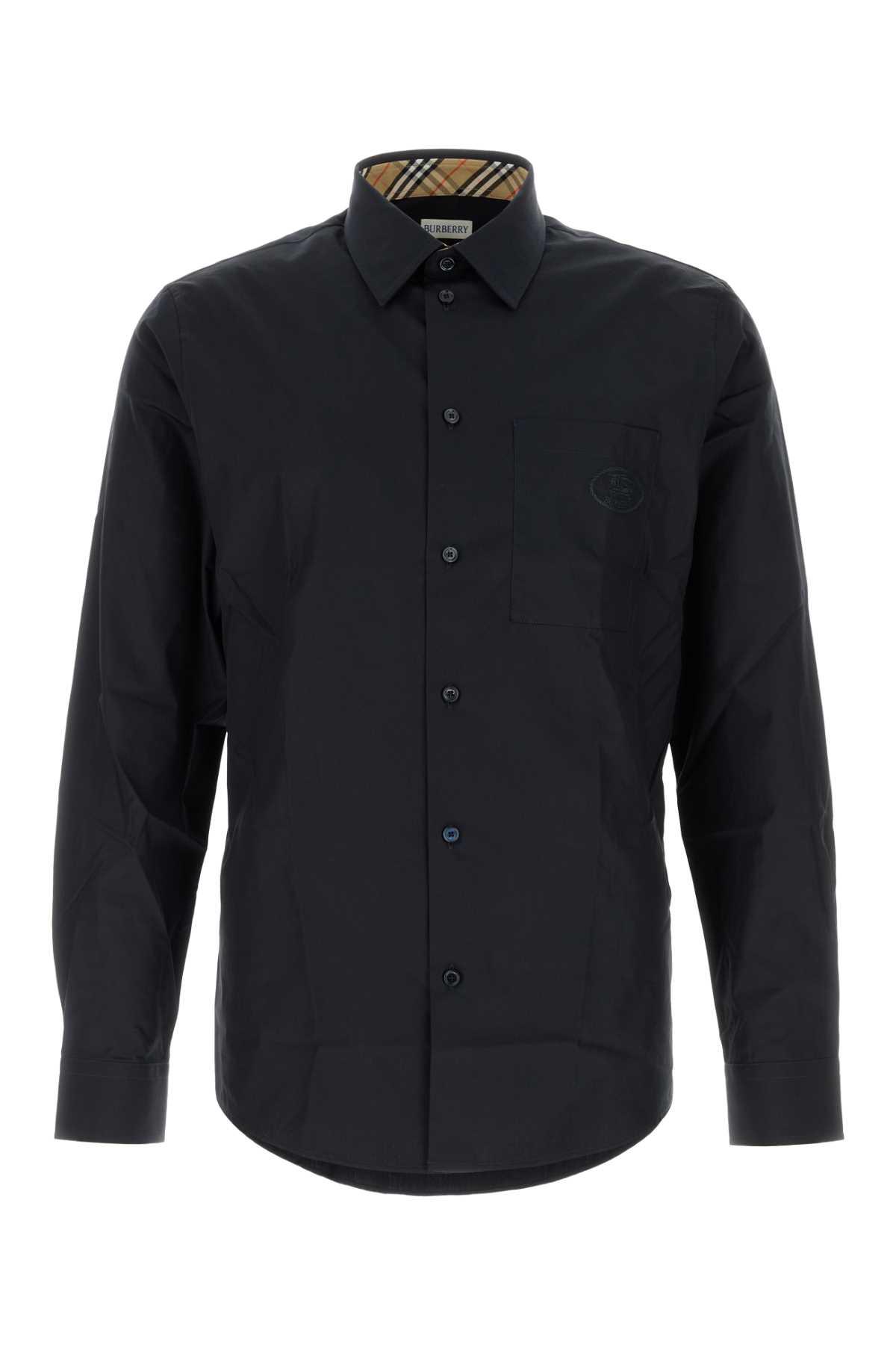 Burberry Black Stretch Poplin Shirt