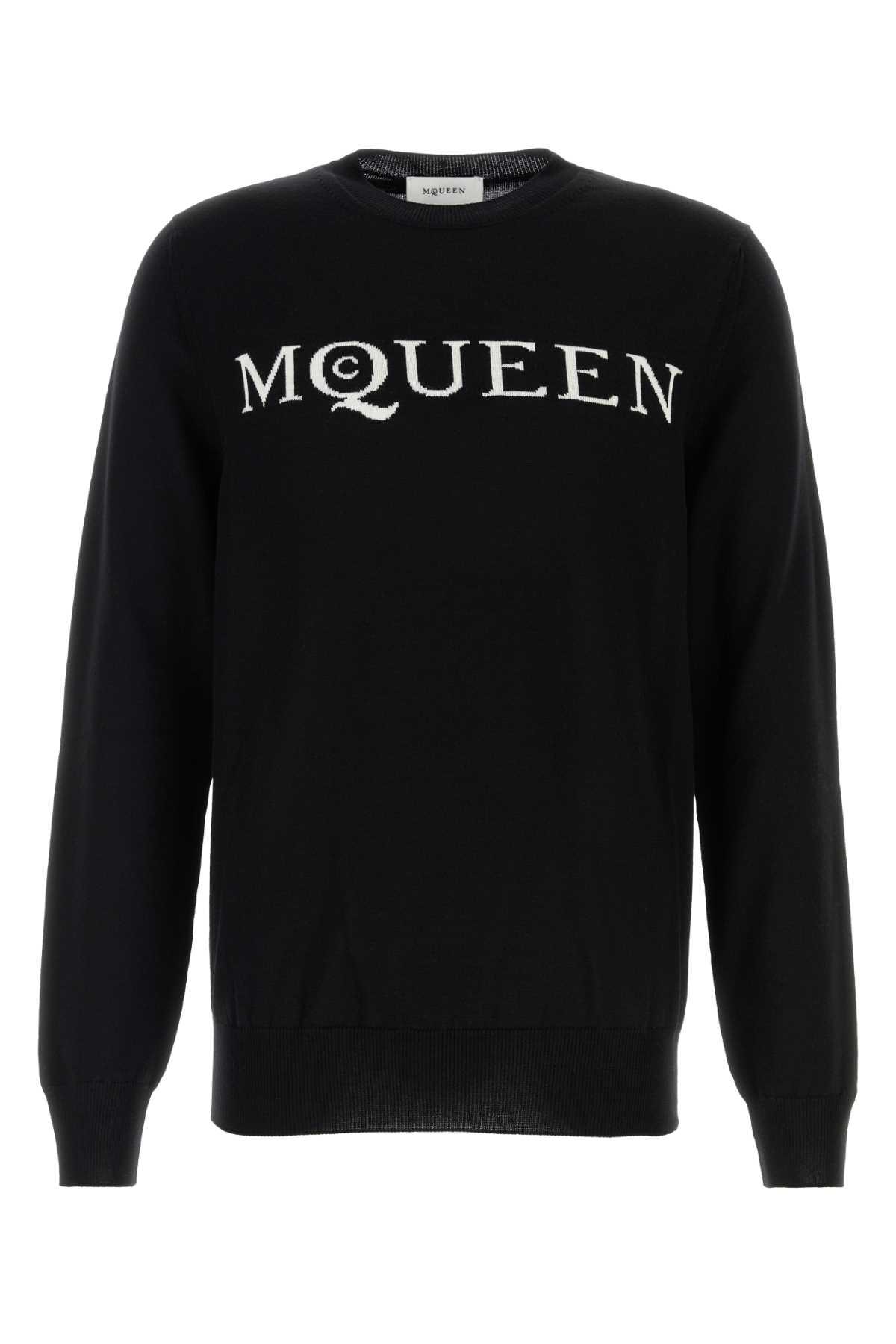 Alexander McQueen Black Wool Sweater