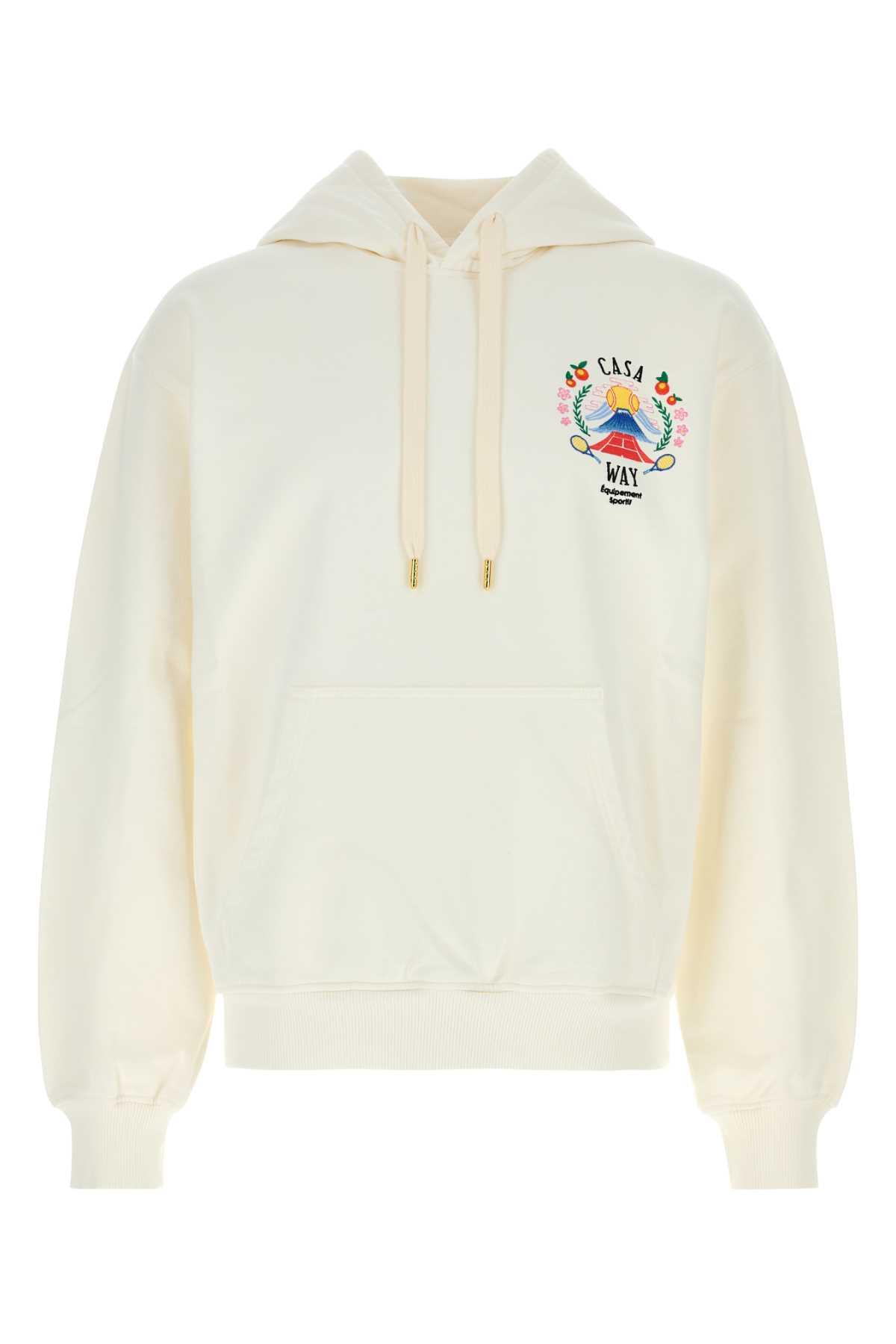 Casablanca White Cotton Sweatshirt
