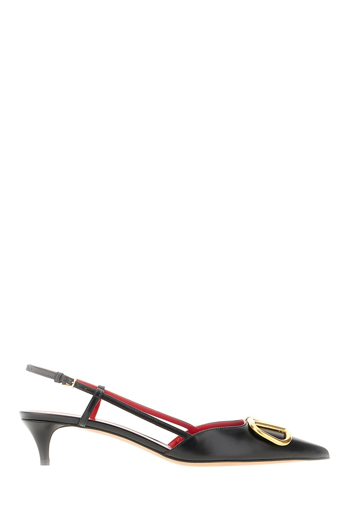 Valentino Garavani Black Leather Pumps