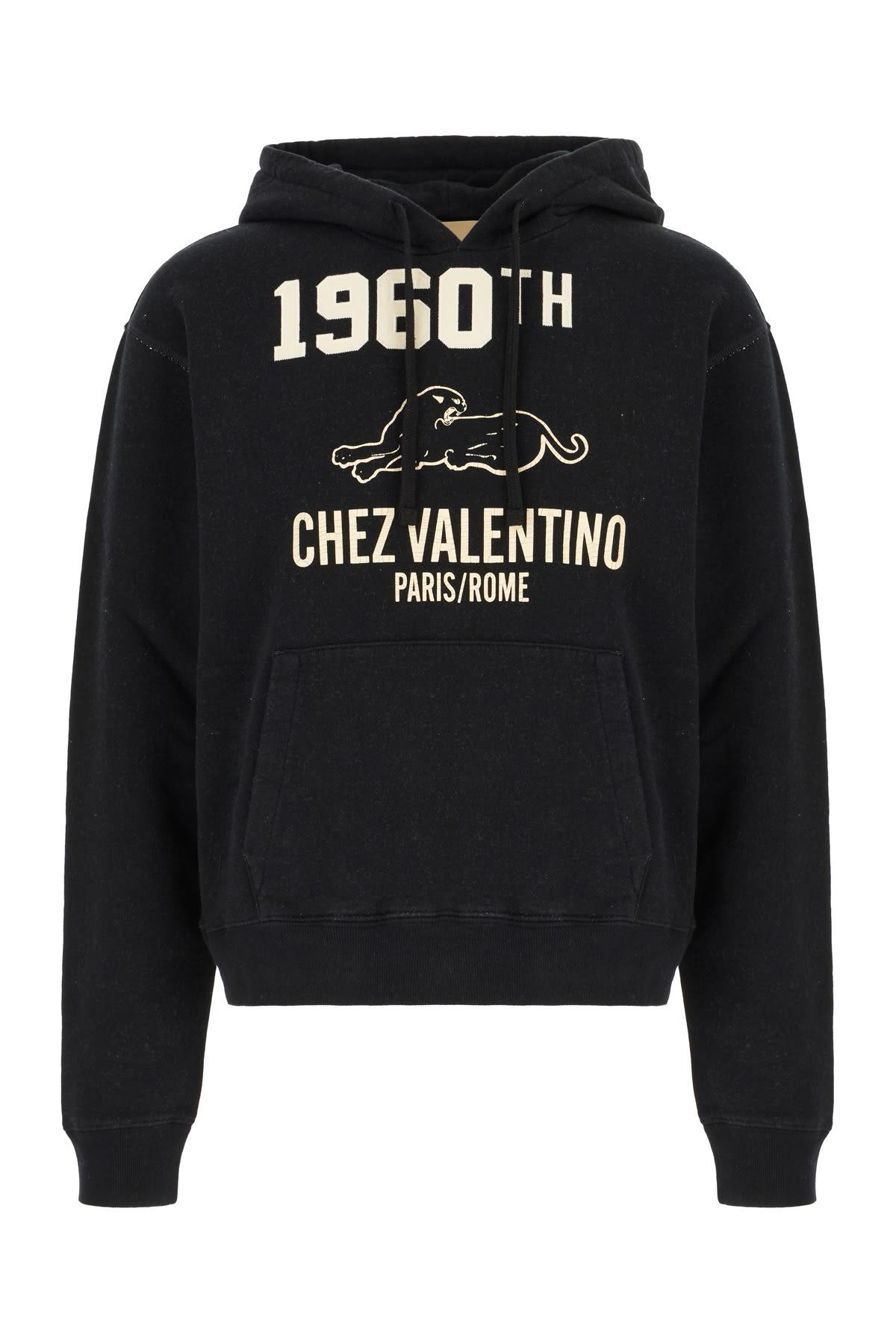 Valentino Garavani Black Cotton Sweatshirt