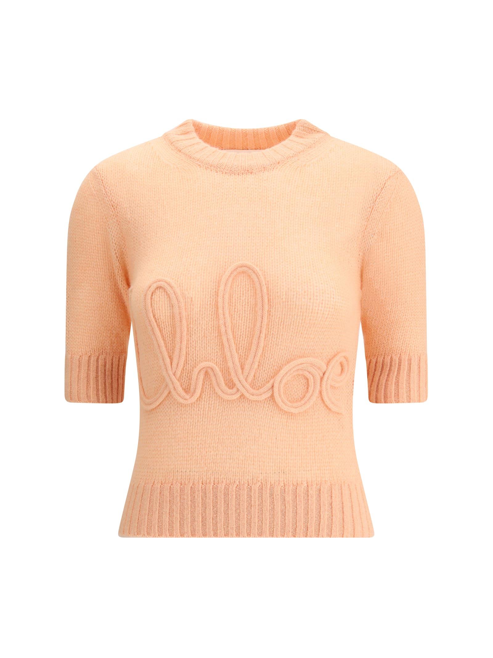 Chloé Light Orange Wool Knitwear
