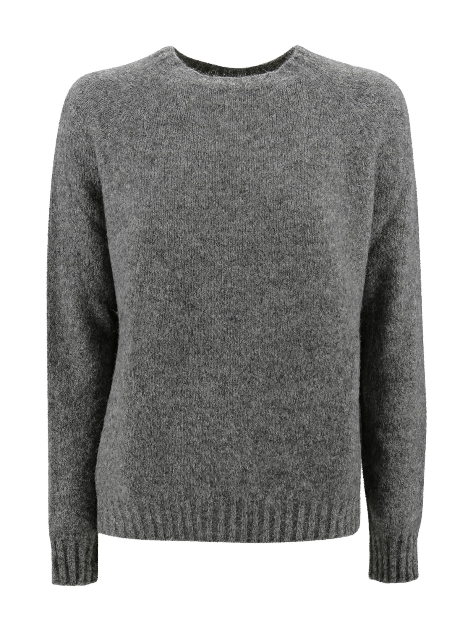 Weekend Max Mara Melange Grey Alpaca Blend Oversize Ghiacci Sweater
