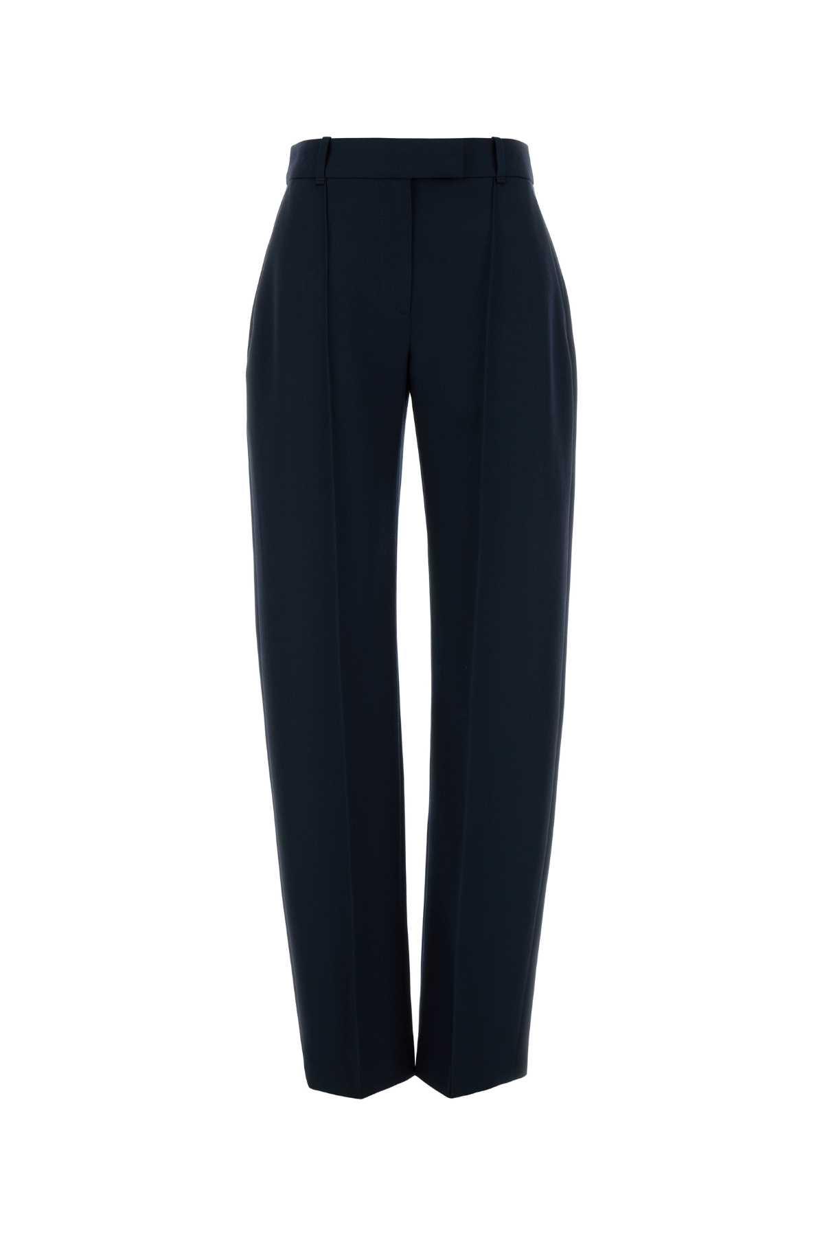 Alexander Mcqueen Navy Blue Wool Pant
