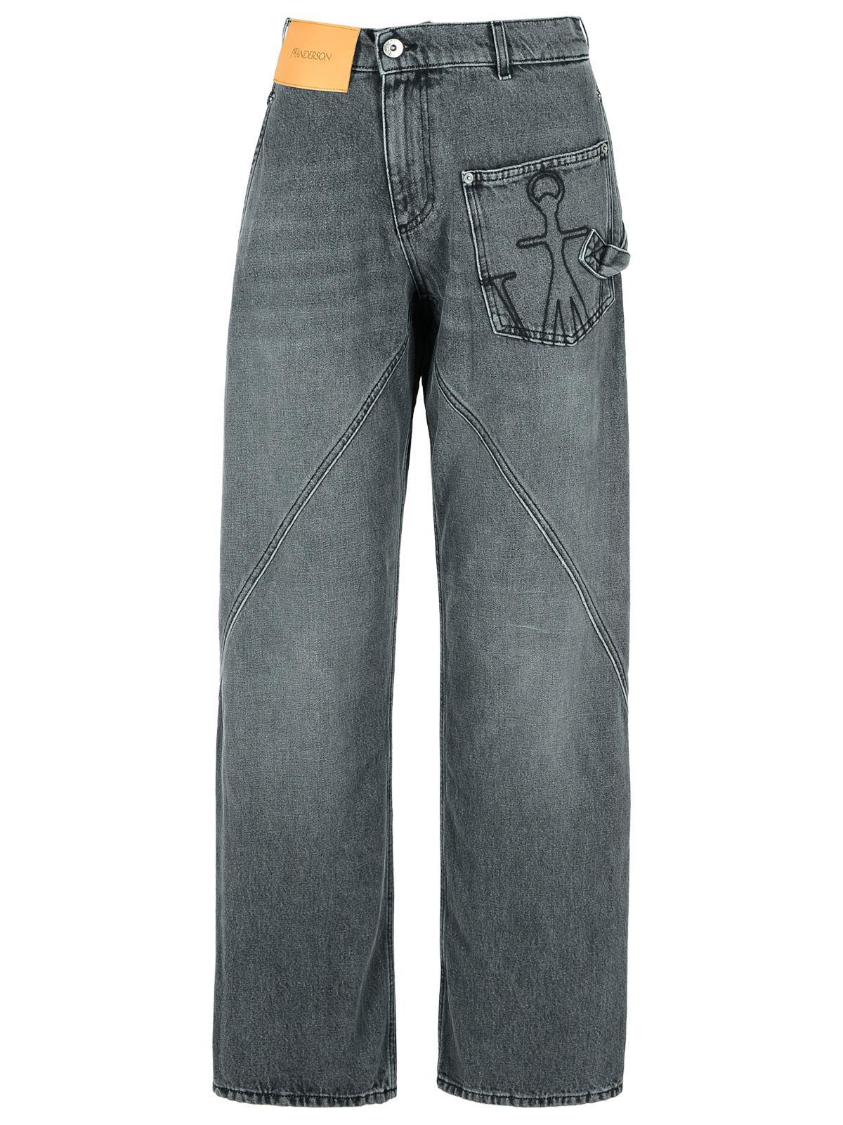 JW Anderson Twisted Workwear Denim Pant in Grey