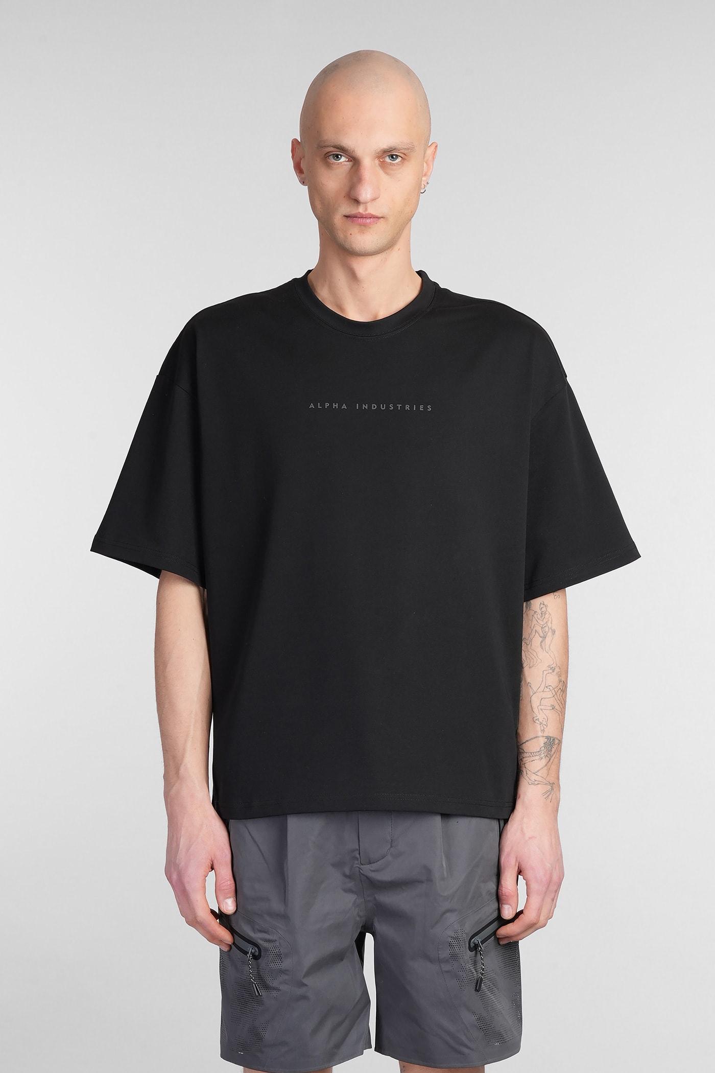 Alpha Industries Base T-Shirt in Black Cotton