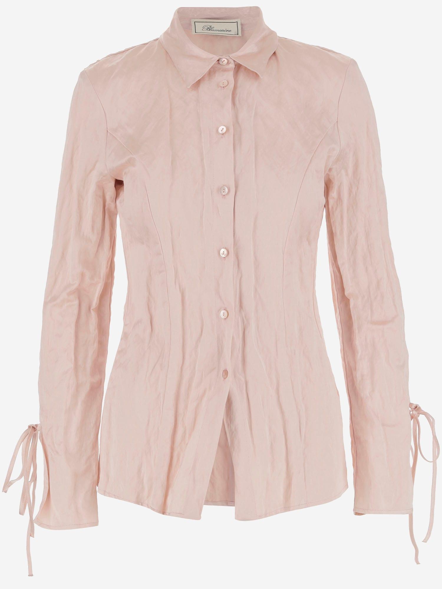 Blumarine Crinkled Satin Shirt