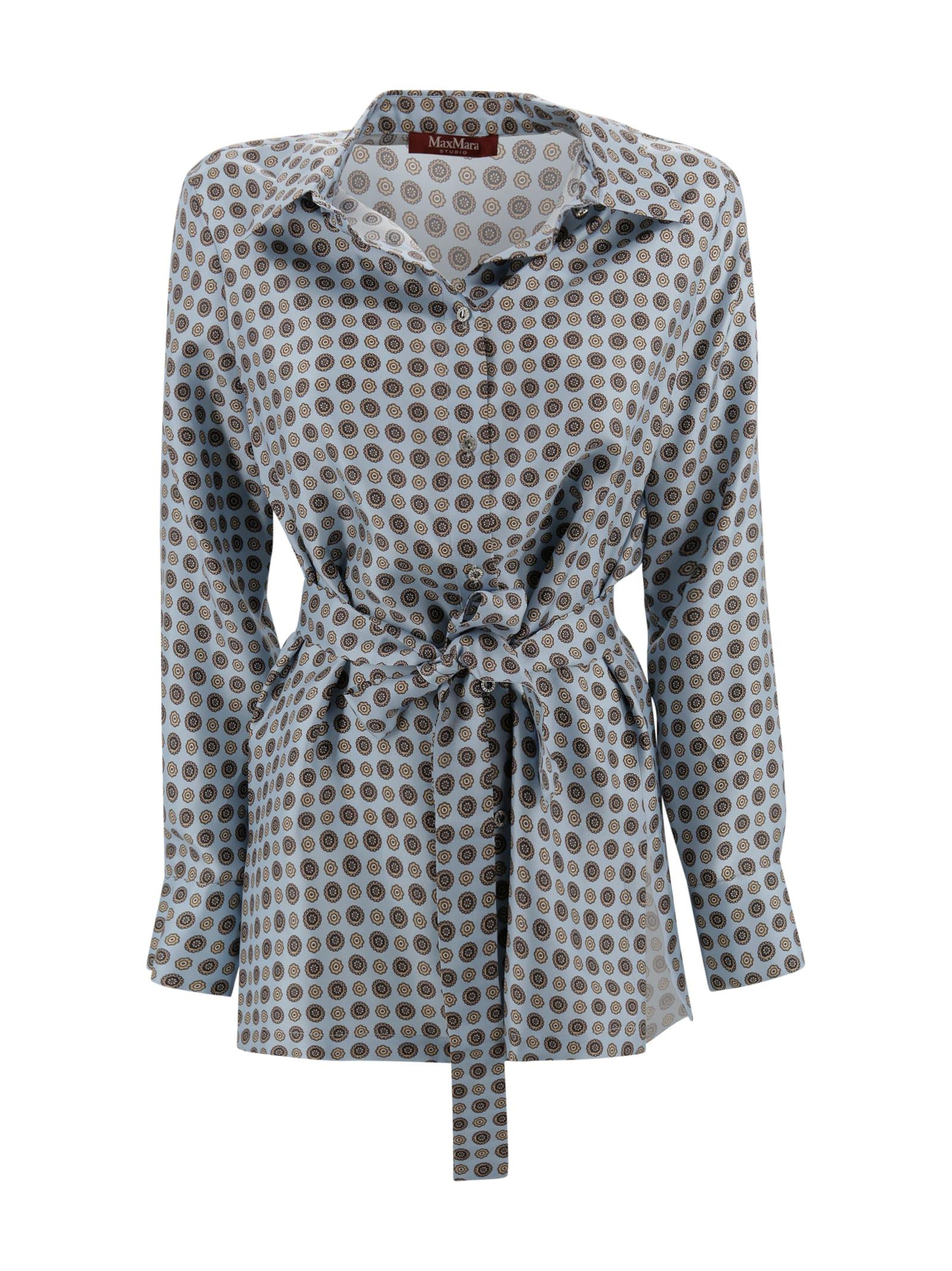 Max Mara Studio Silk Print Shirt