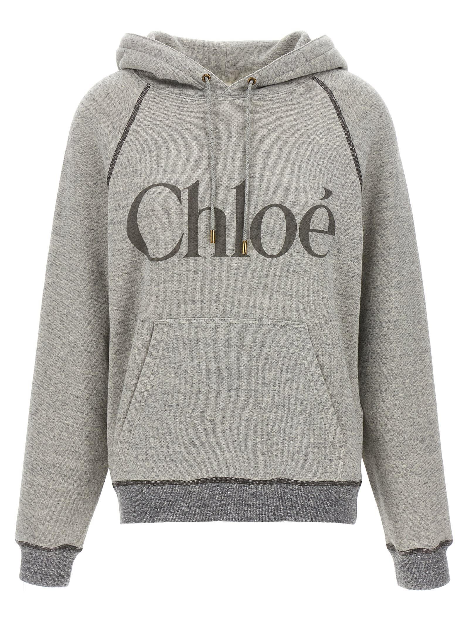 Chloé Logo Hoodie and Cotton Blend Sweatshirt