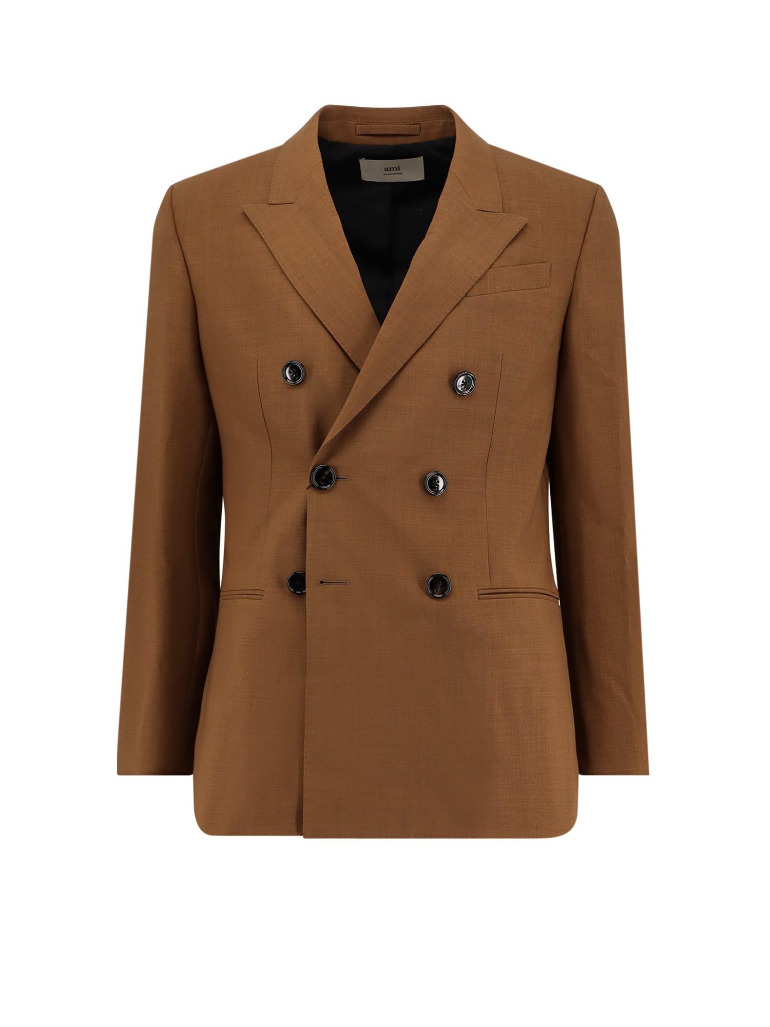 Ami Alexandre Mattiussi Double-breasted Wool Blazer