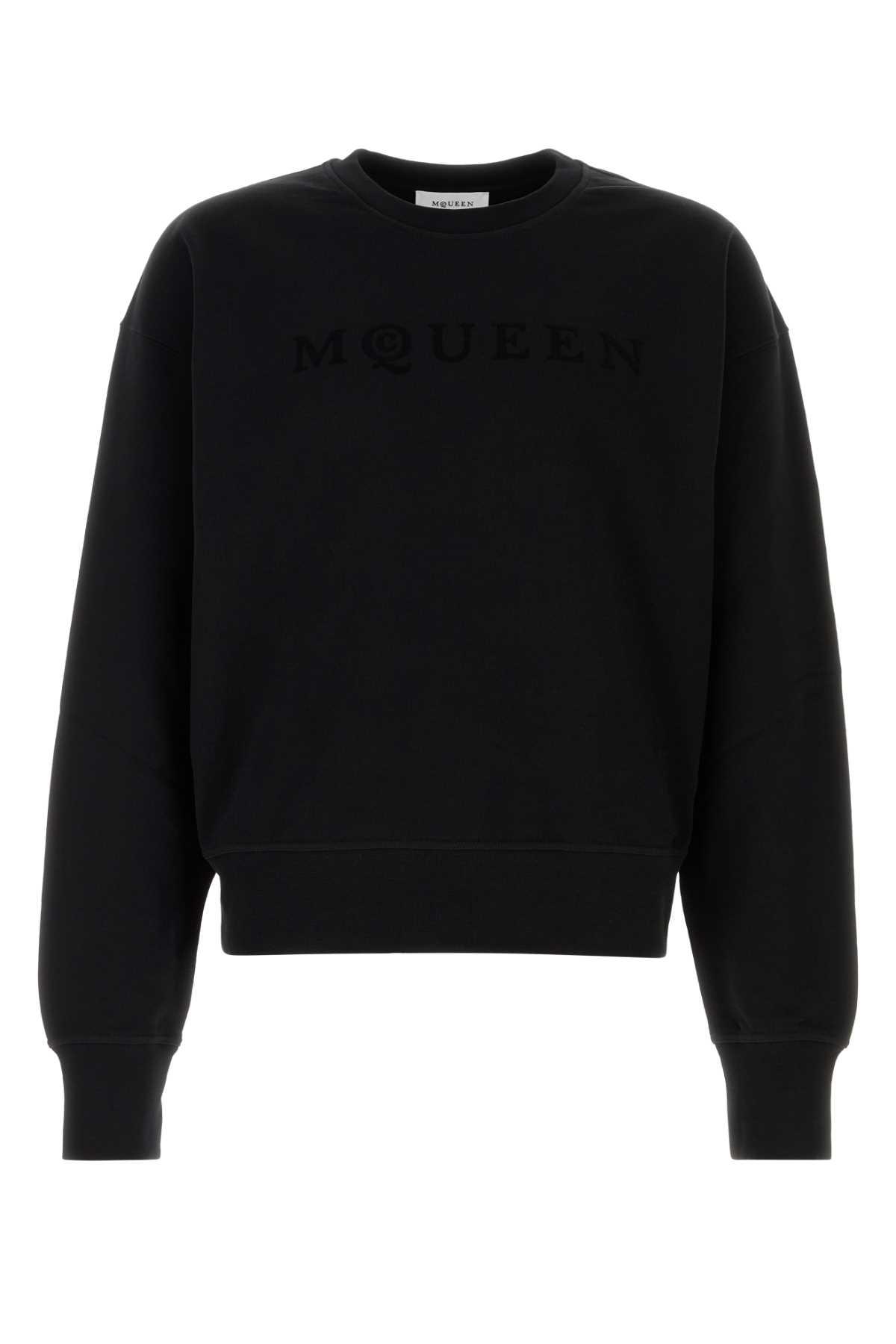 Alexander McQueen Black Cotton Sweatshirt
