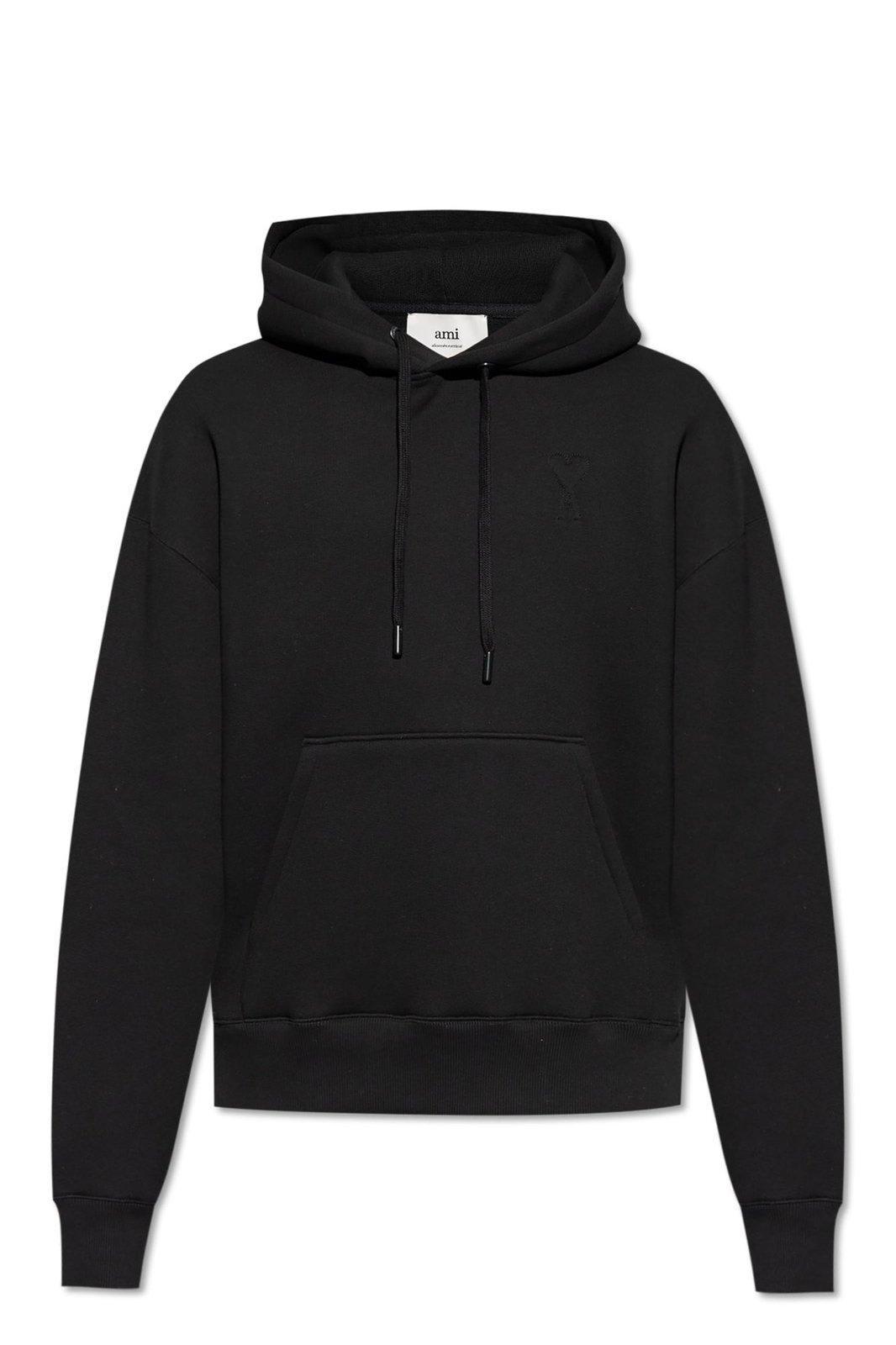 Ami Alexandre Mattiussi Ami Paris Men's Ami De Coeur Hoodie in Black