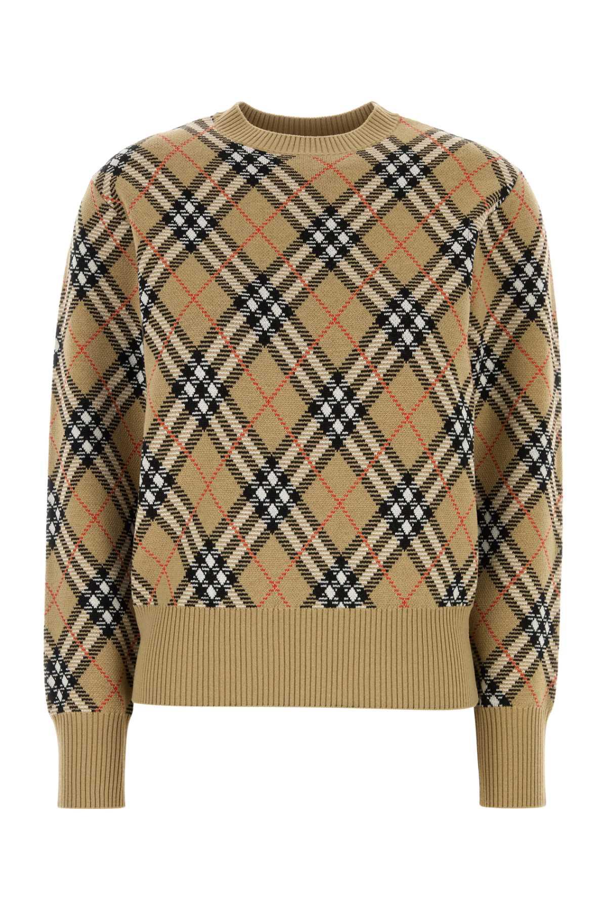 Burberry Embroidered Wool Blend Sweater