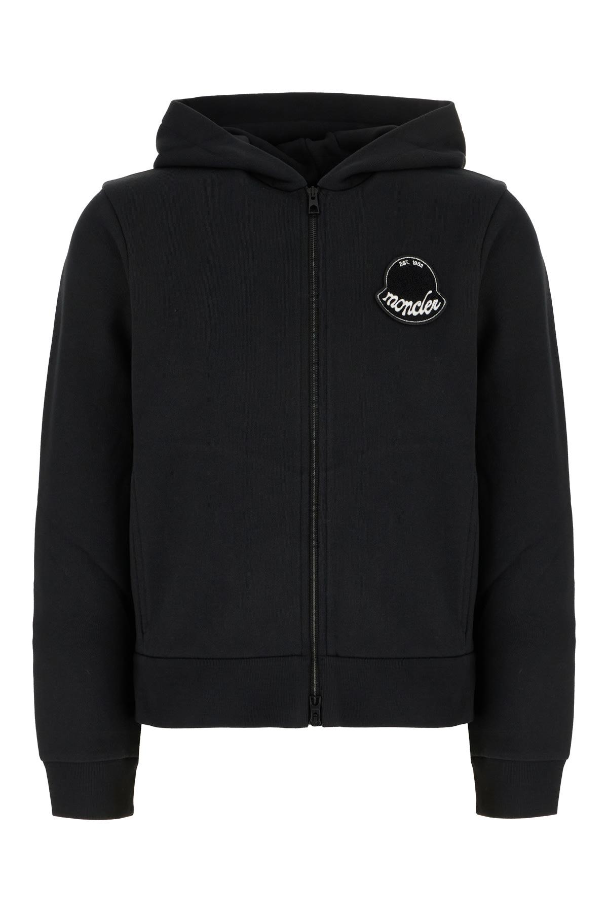 Moncler Black Cotton Sweatshirt
