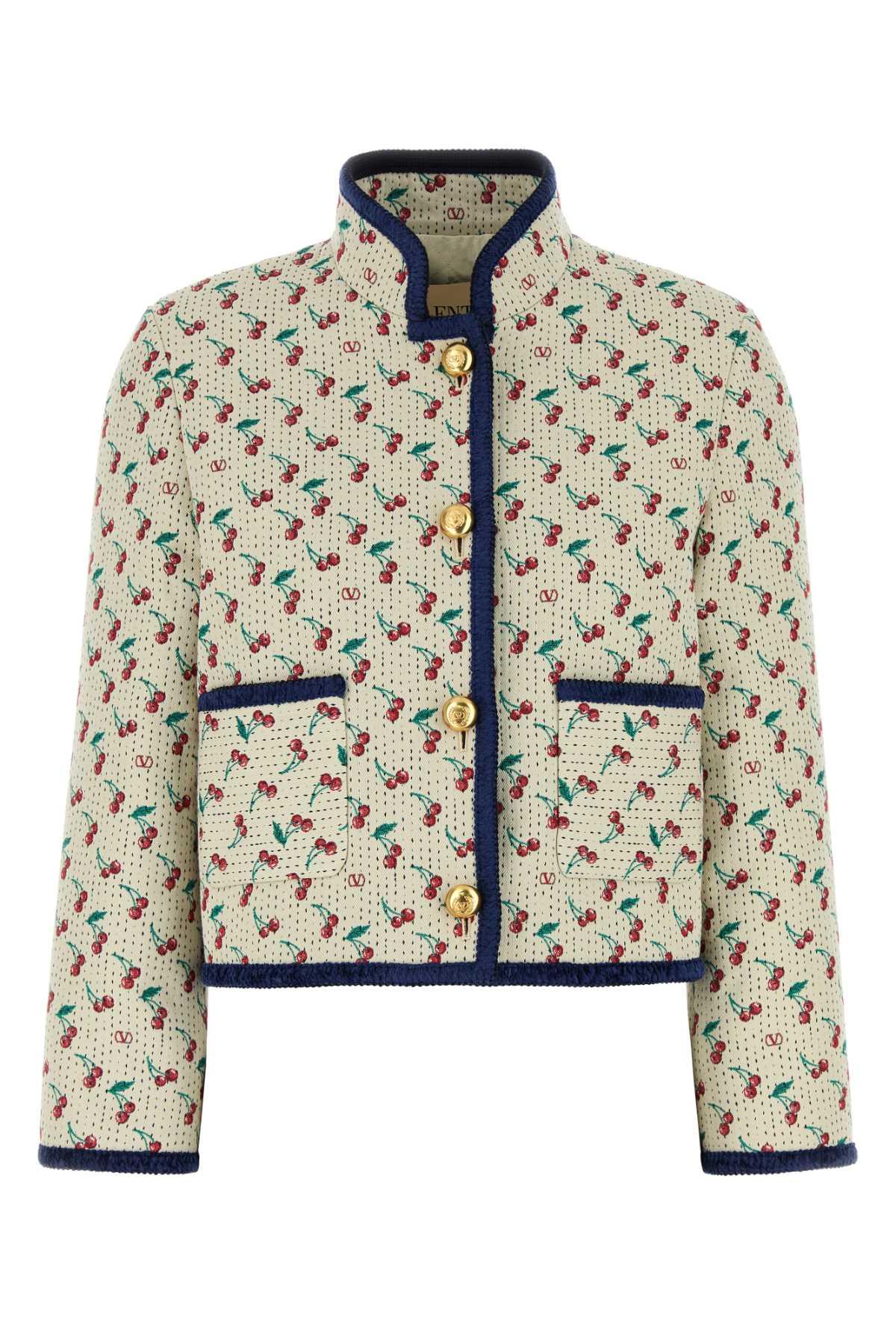 Valentino Embroidered Jacquard Jacket