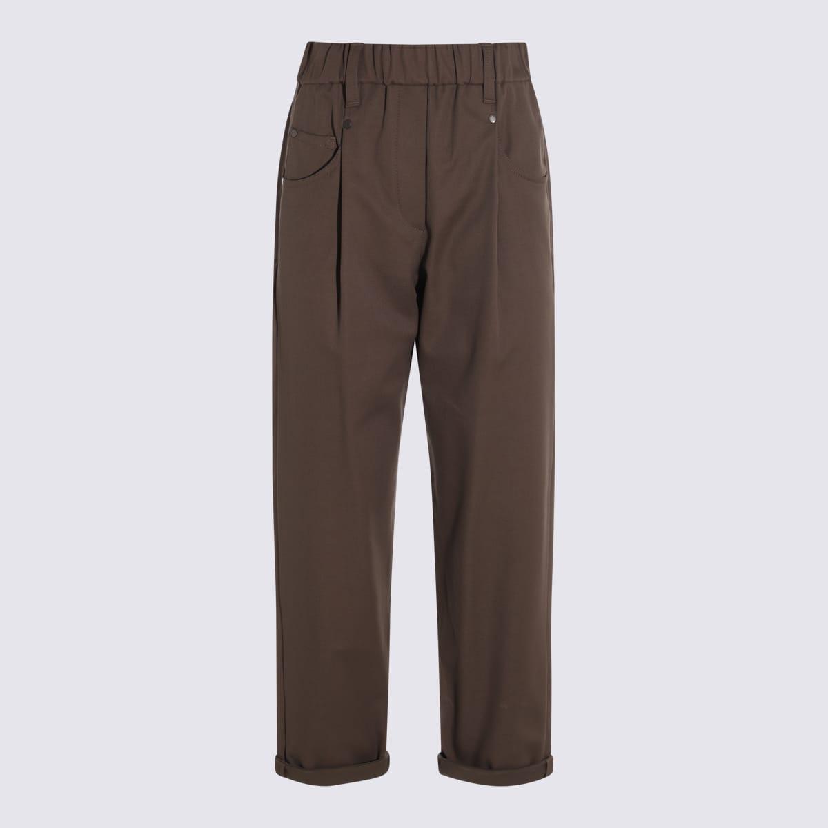 Brunello Cucinelli Brown Cotton Pants
