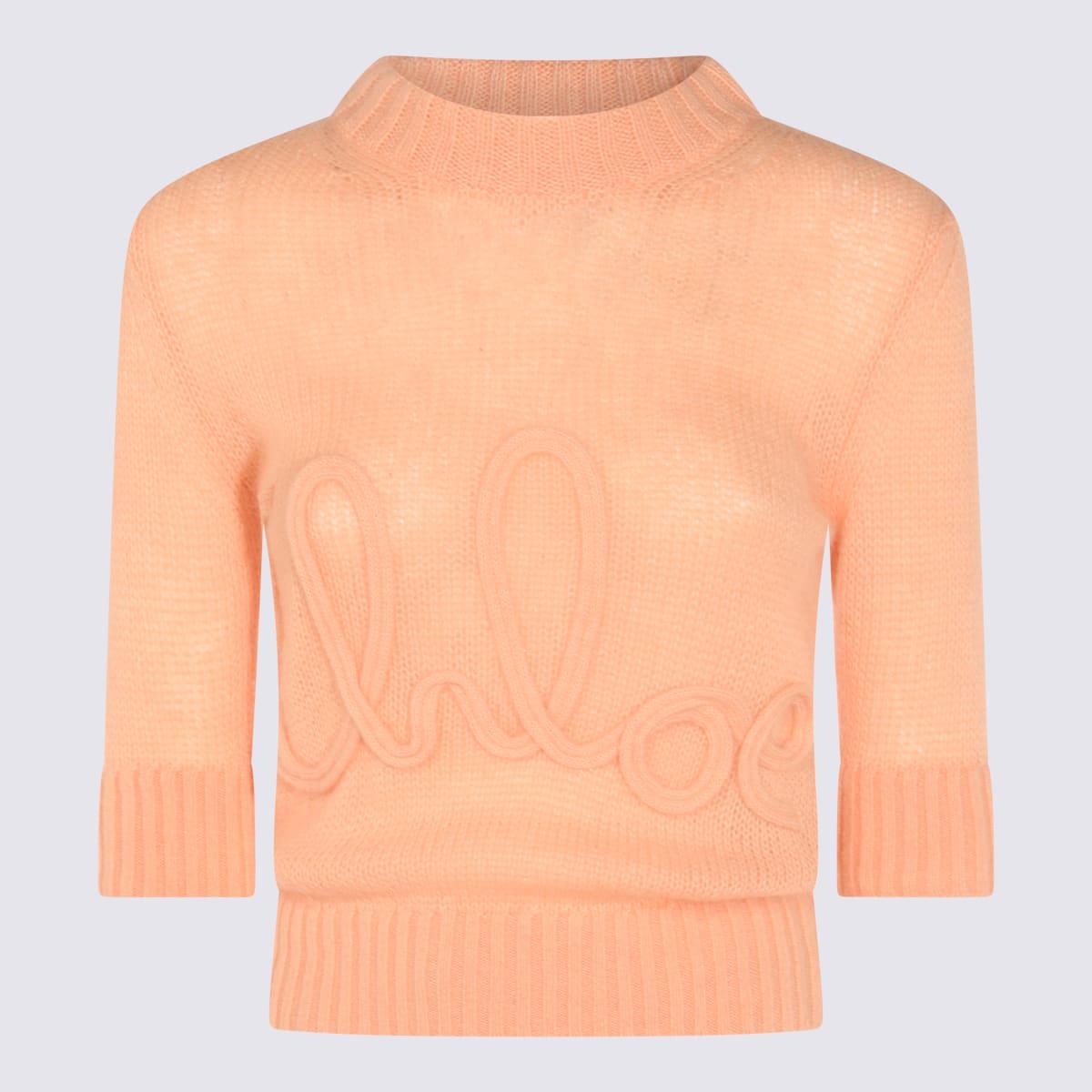 Chloé Light Orange Wool Knitwear