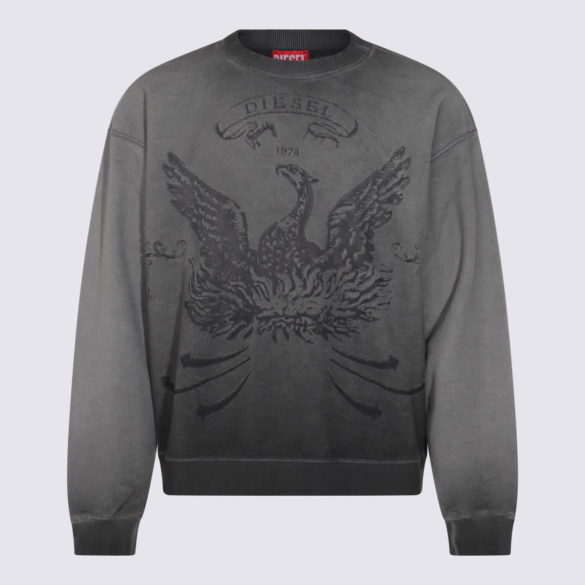 Diesel Grey Cotton Sweatshirt