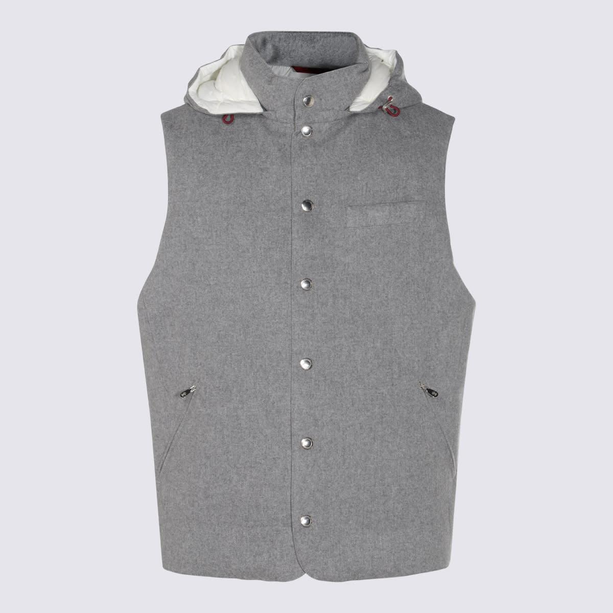 Brunello Cucinelli Grey Wool Down Jacket