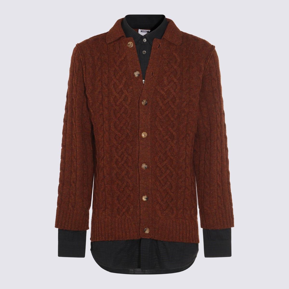 Moschino Brown Wool Knitwear