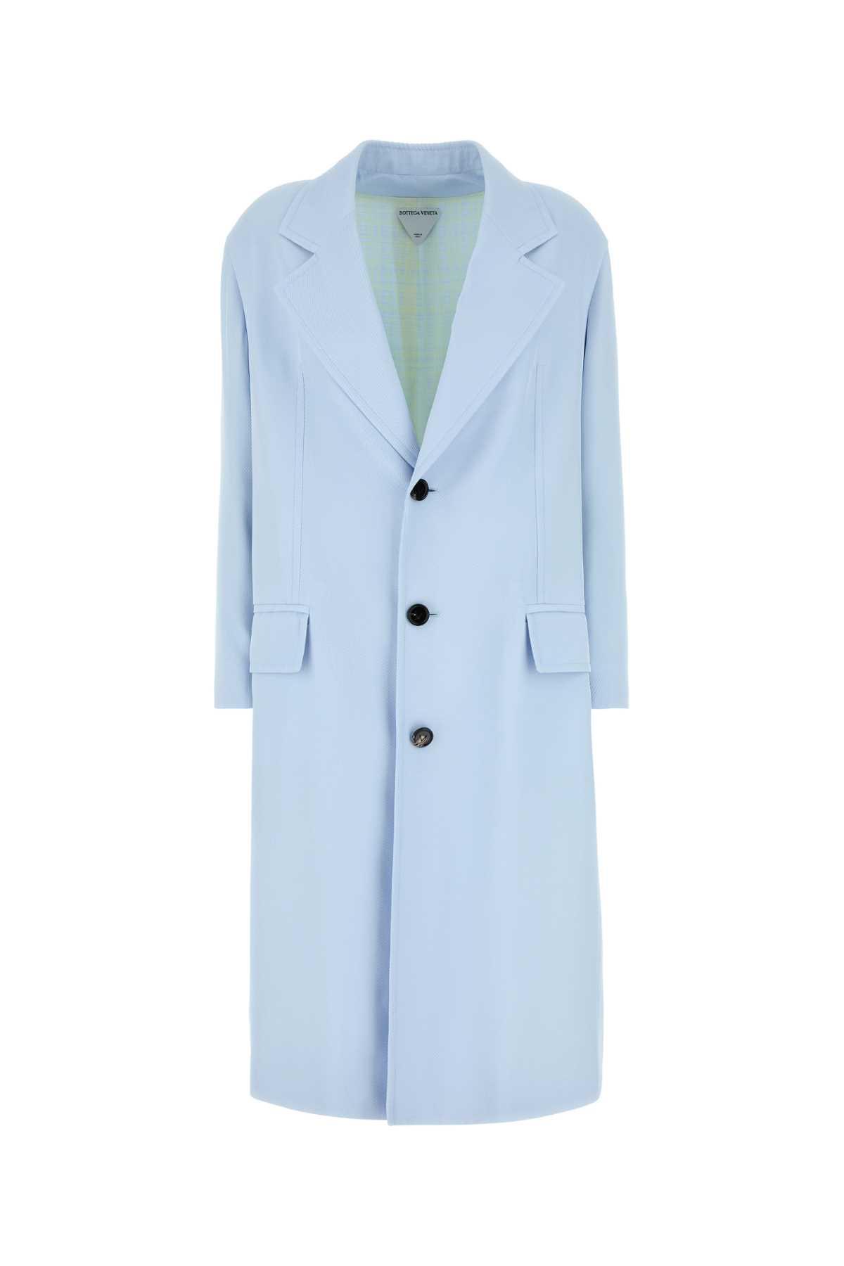 Bottega Veneta Pastel Blue Viscose Blend Coat