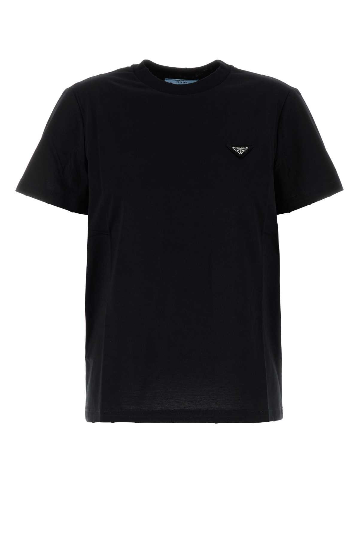 Prada Black Cotton T-shirt