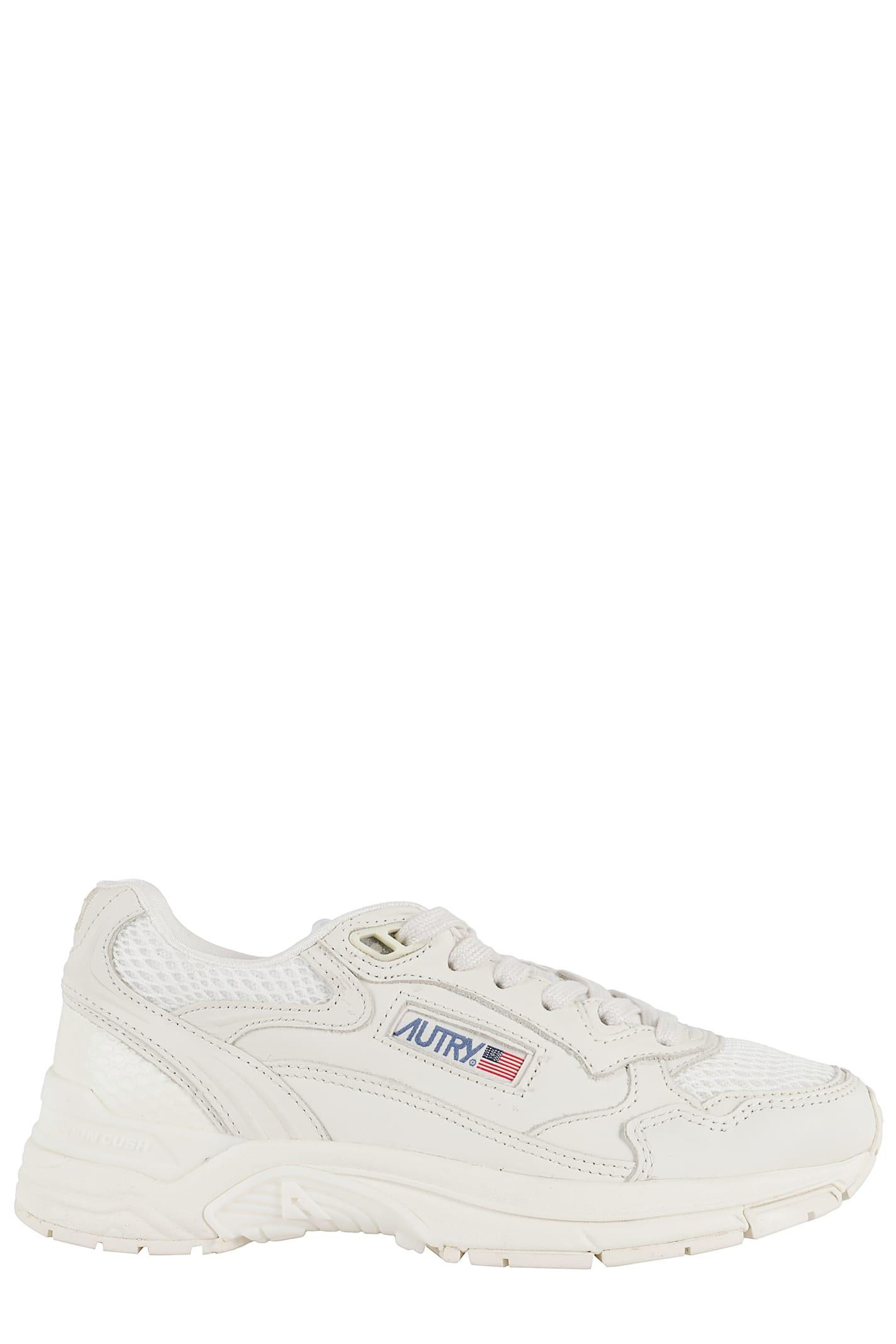 Autry White Leather And Mesh Hyperway Sneakers