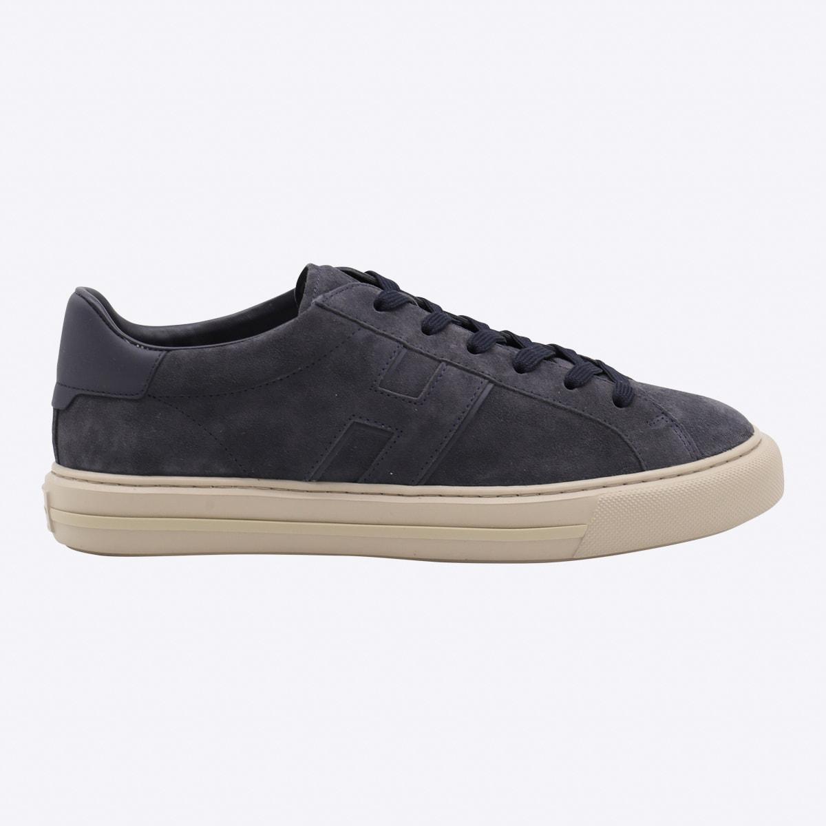 Hogan Navy Blue Leather Sneakers