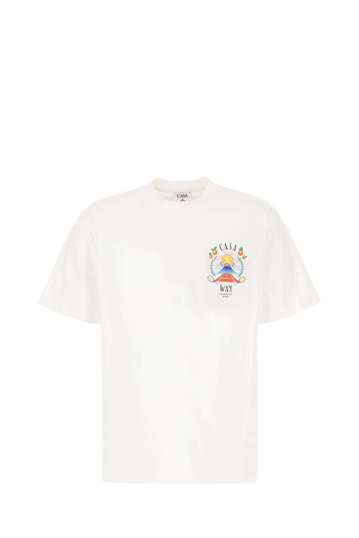 Casablanca White Cotton Casa Way Mountain T-shirt
