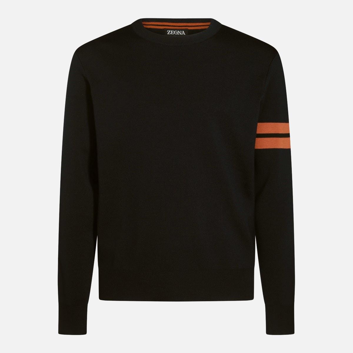 Zegna Black Cotton Knitwear